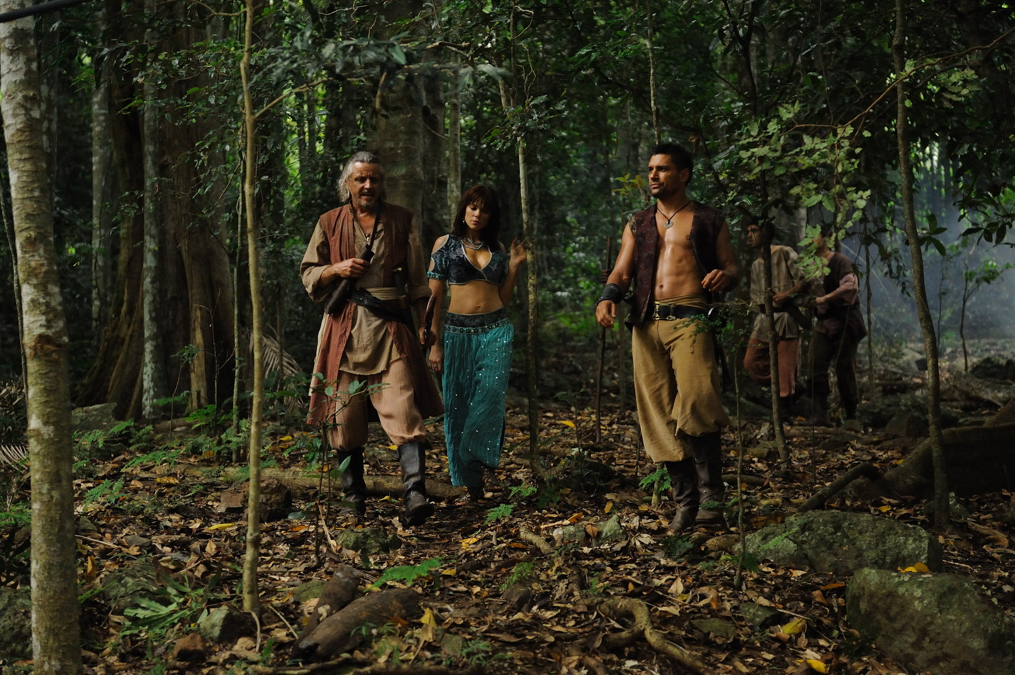 Still of Manu Bennett and Holly Brisley in Sinbad and the Minotaur (2011)