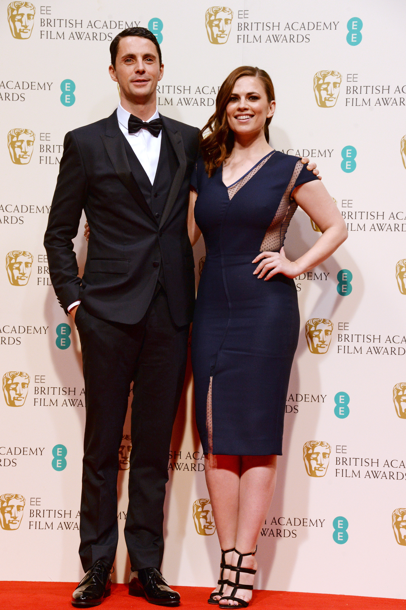 Matthew Goode and Hayley Atwell at event of The EE British Academy Film Awards (2015)