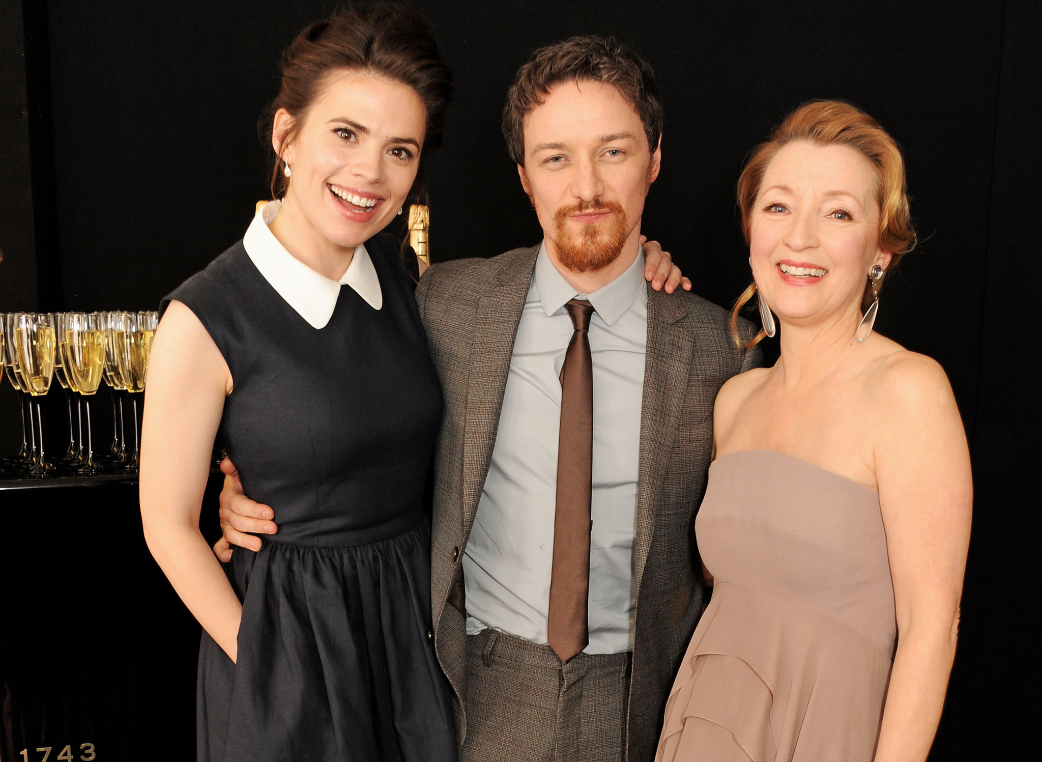 Lesley Manville, James McAvoy and Hayley Atwell