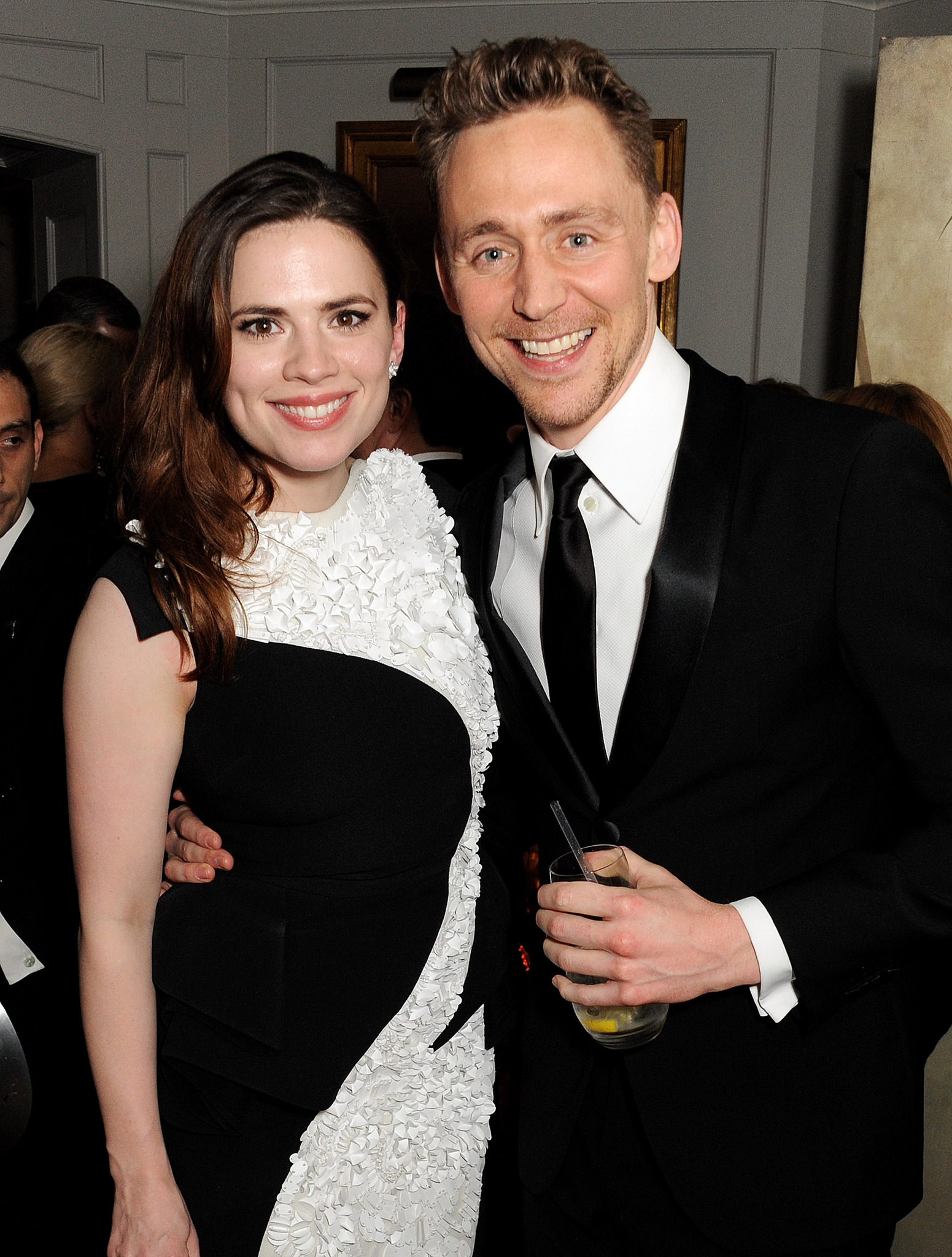 Tom Hiddleston and Hayley Atwell at event of E! Live from the Red Carpet: The 2013 British Academy Film Awards (2013)