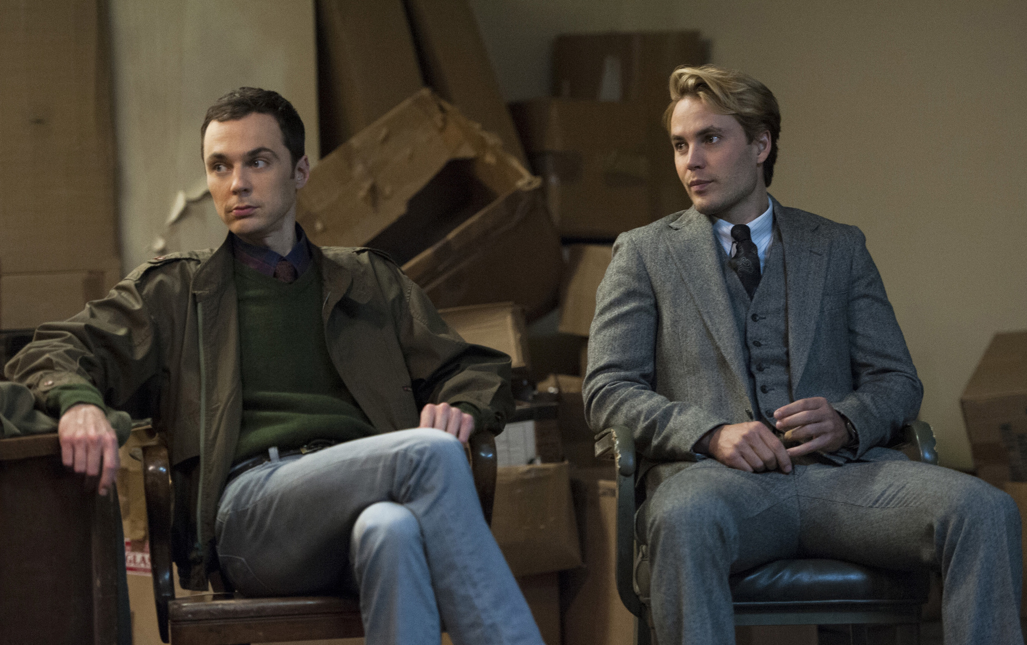 Still of Jim Parsons and Taylor Kitsch in The Normal Heart (2014)
