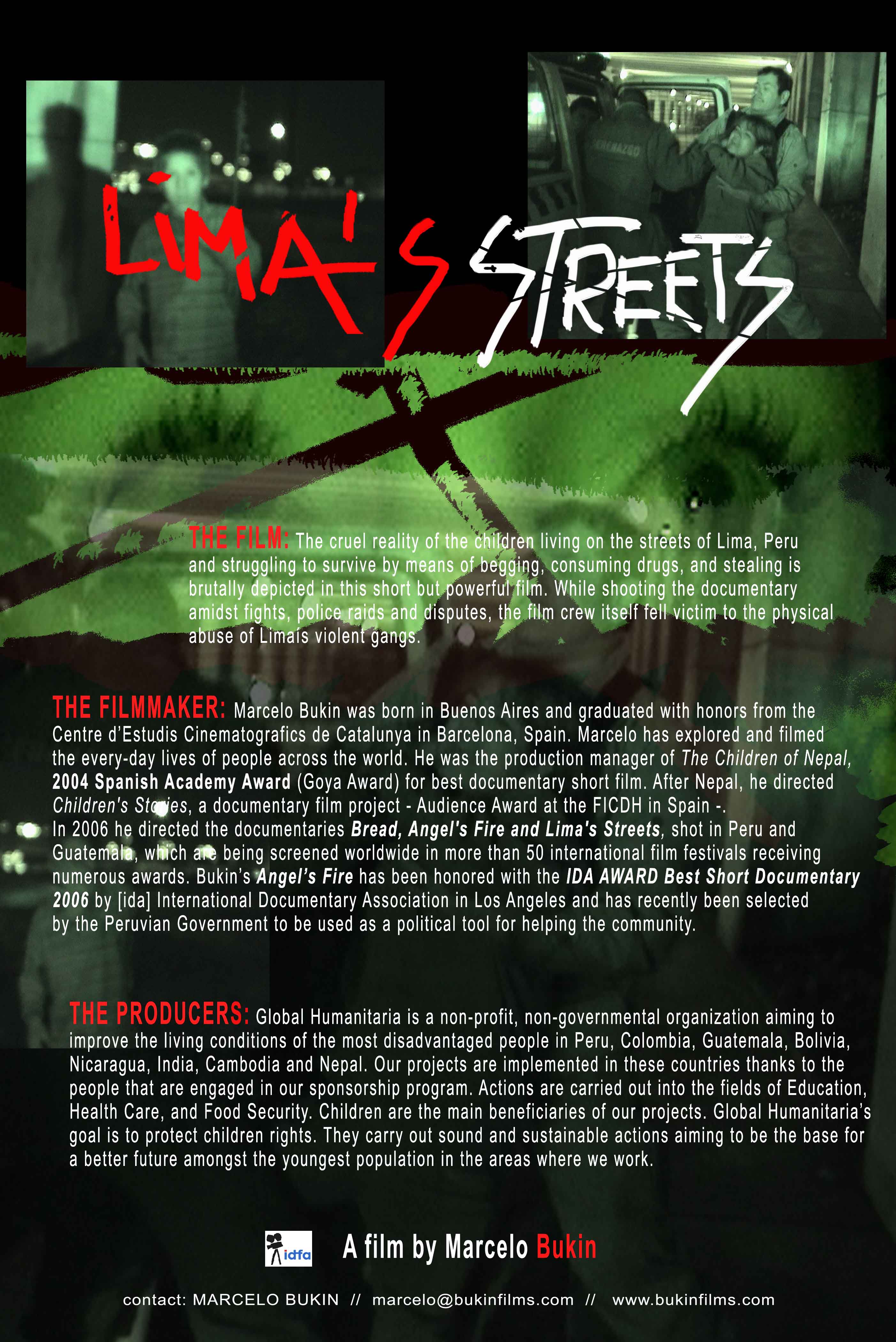 Lima's Streets. Directed by Marcelo Bukin.