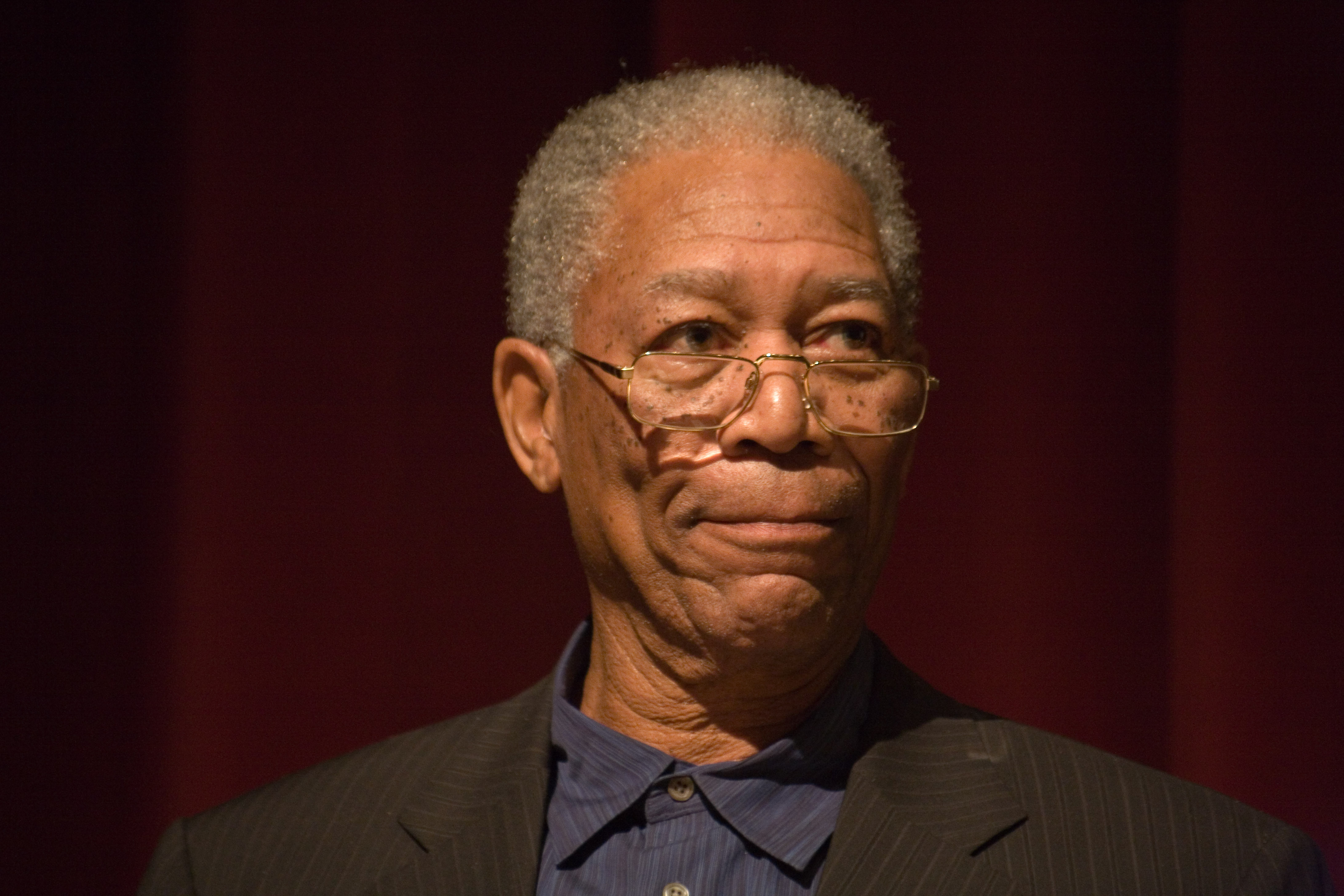 Actor Morgan Freeman presenting the IDA Award to Marcelo Bukin. - DGA/Directors Guild of America Theater, Hollywood