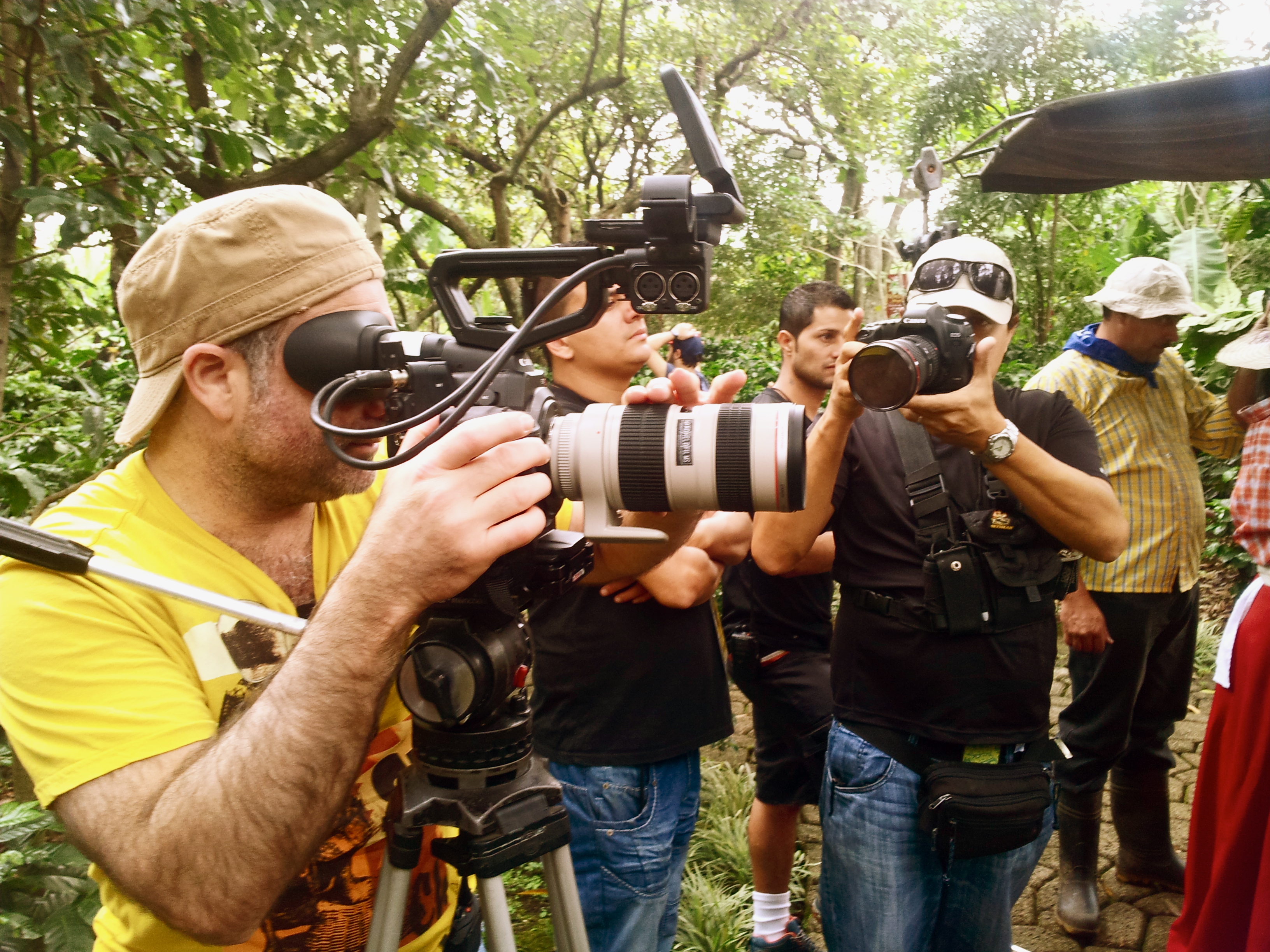 Director Marcelo Bukin shooting in Costa Rica.