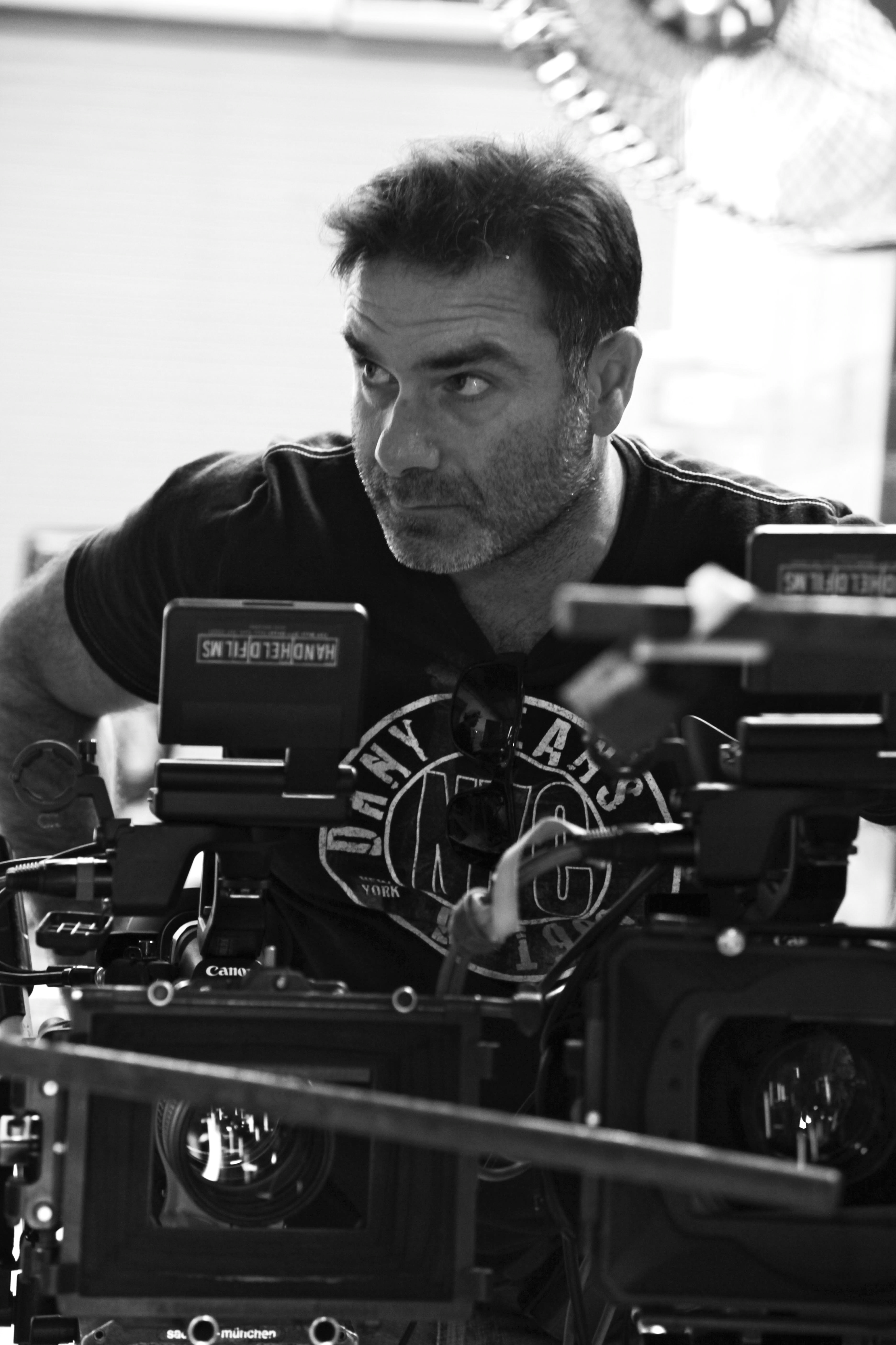 Director Marcelo Bukin on the set.
