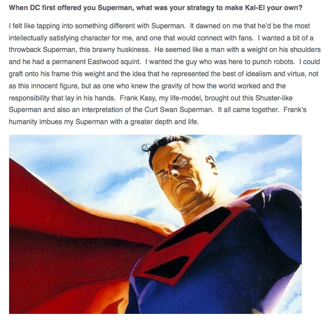 recently discovered quote from an interview of Alex Ross-thanks so much Alex...