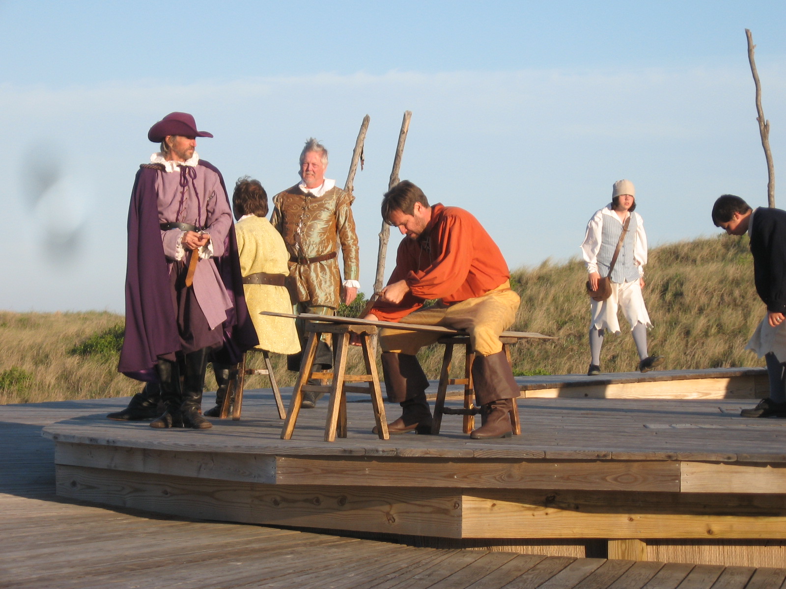 Scott Rollins as Capt. John Smith in the outdoor drama 1607:FIRST LANDING at Fort Story Virginia Beach VA 2009