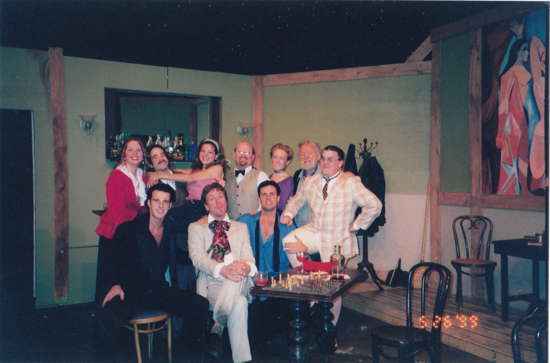 The cast of PICASSO AT THE LAPIN AGILE The Generic Theater Norfolk, VA May 1999