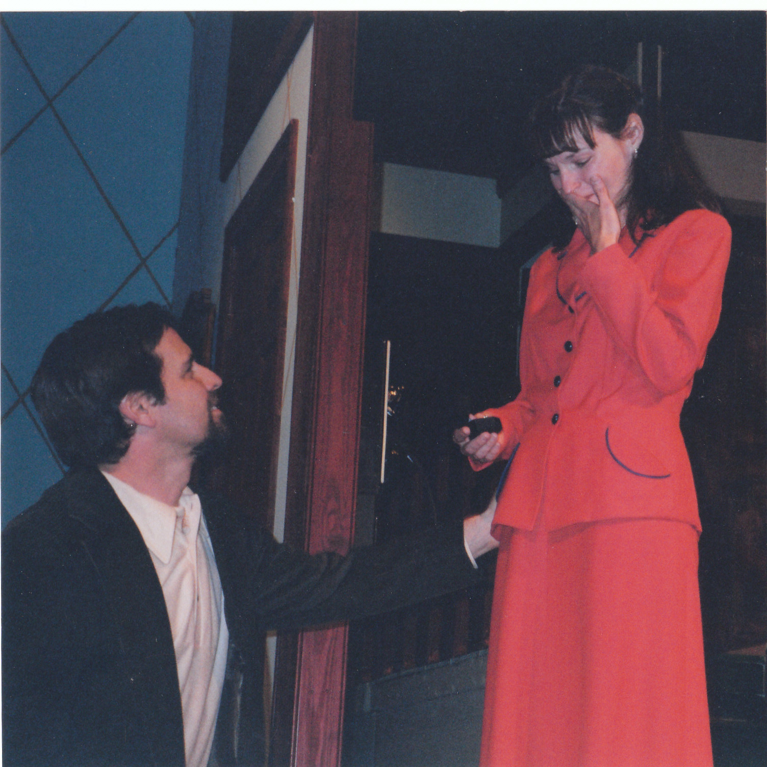 Scott proposes to his wife Lynn at the final curtain call of TEA & SYMPATHY at The Little Theatre of Norfolk Nov. 2005