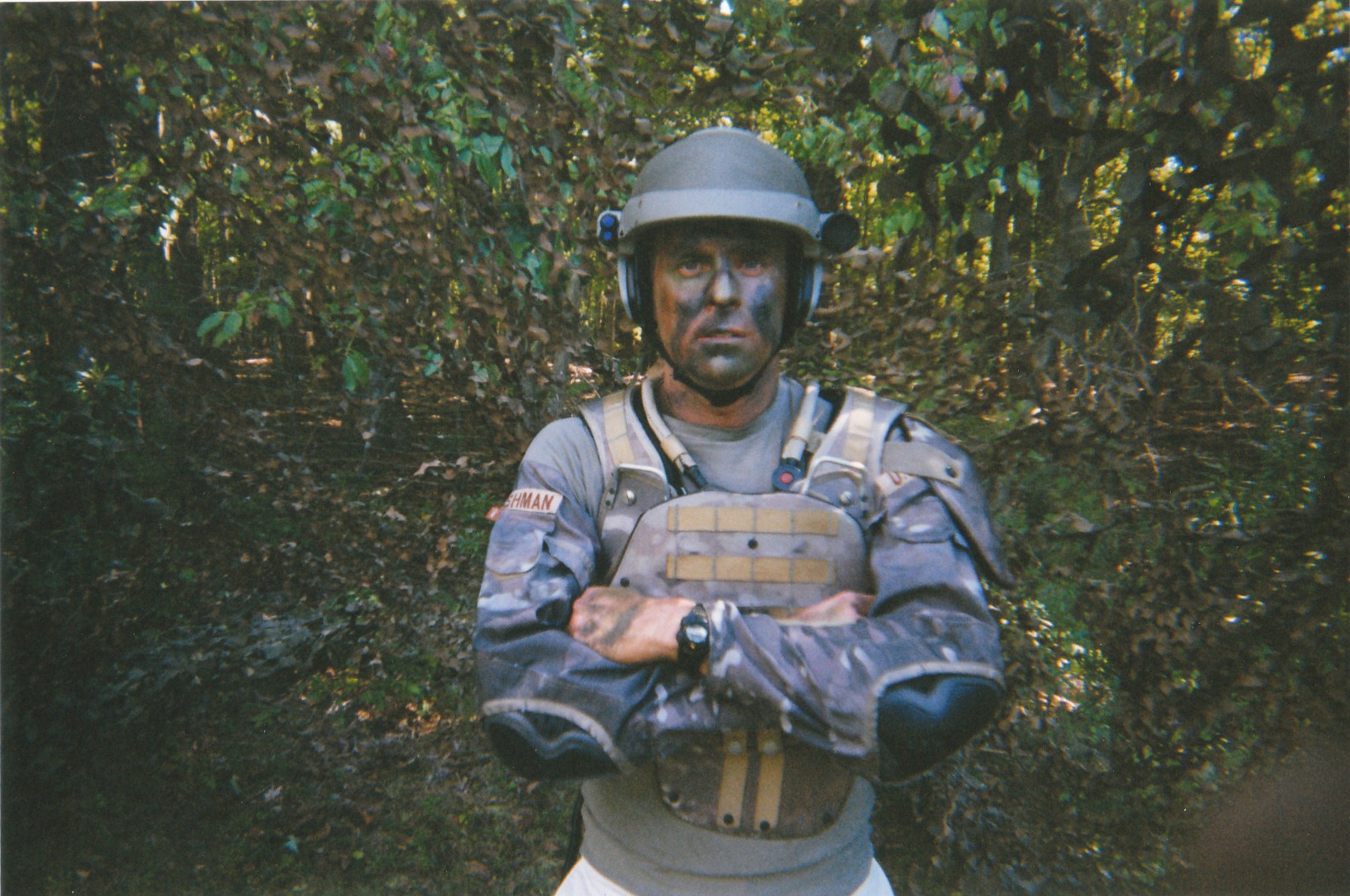 Scott on the set of Metro Video's OBJECTIVE FORCE WARFIGHT Sept. 2002