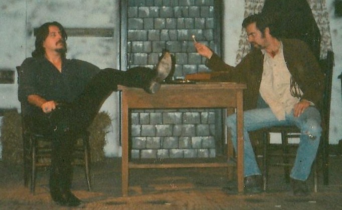R. Pickett Bugg as Pat Garrett & Scott as Billy the Kid(?) in Lee Blessing's THE AUTHENTIC LIFE OF BILLY THE KID Classic Rep Theater Hampton, VA 1993