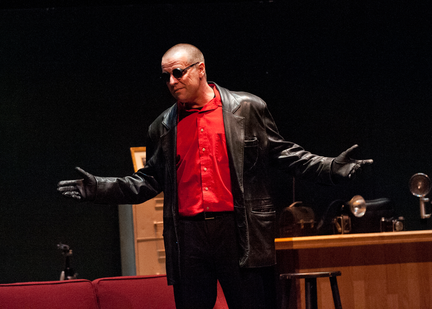Scott as Roat in his hometown Poquoson Island Players production of Frederick Knott's thriller WAIT UNTIL DARK Sept. 2013