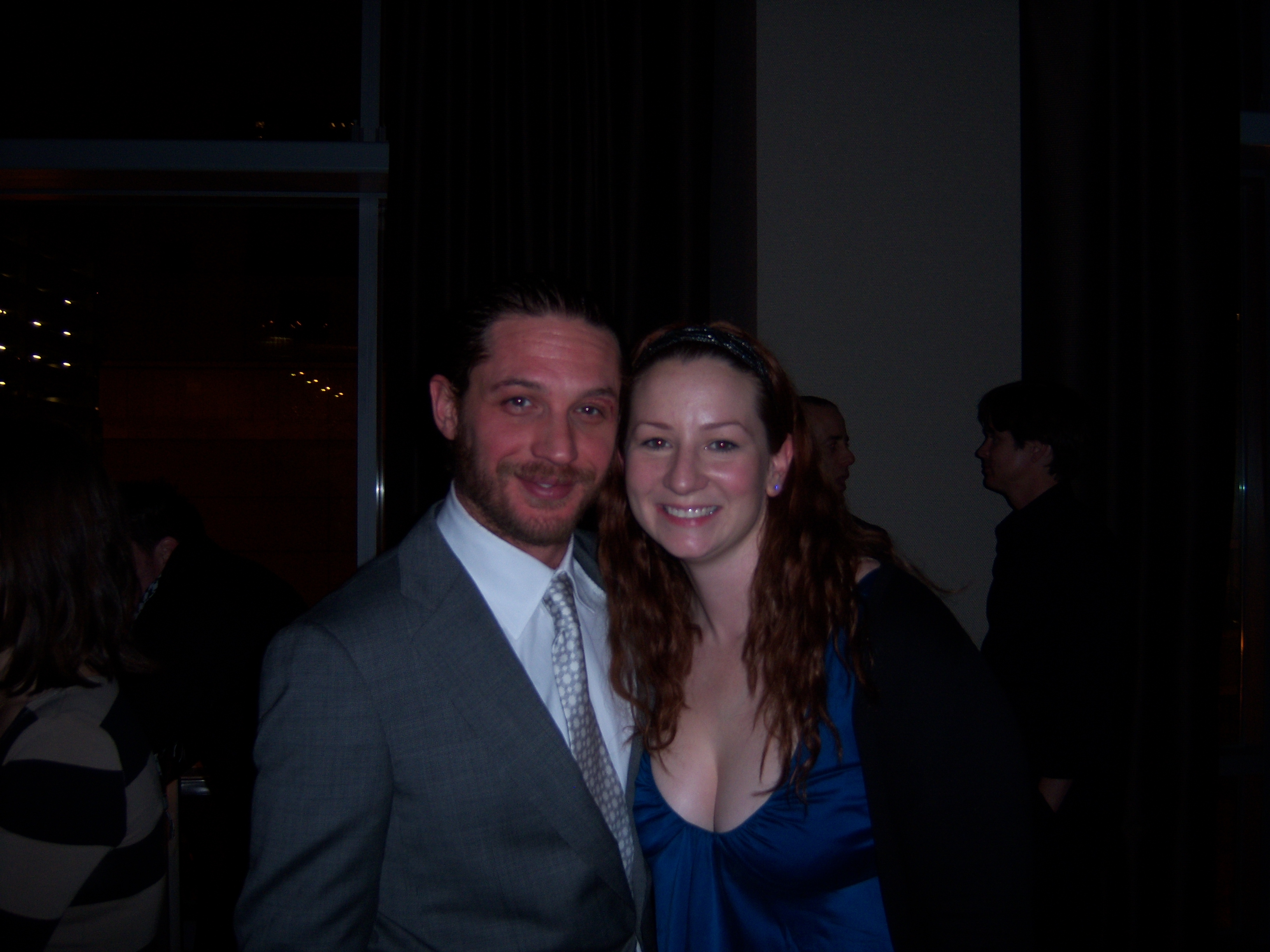 Tom Hardy and Katy Sullivan opening night of THE LONG RED ROAD