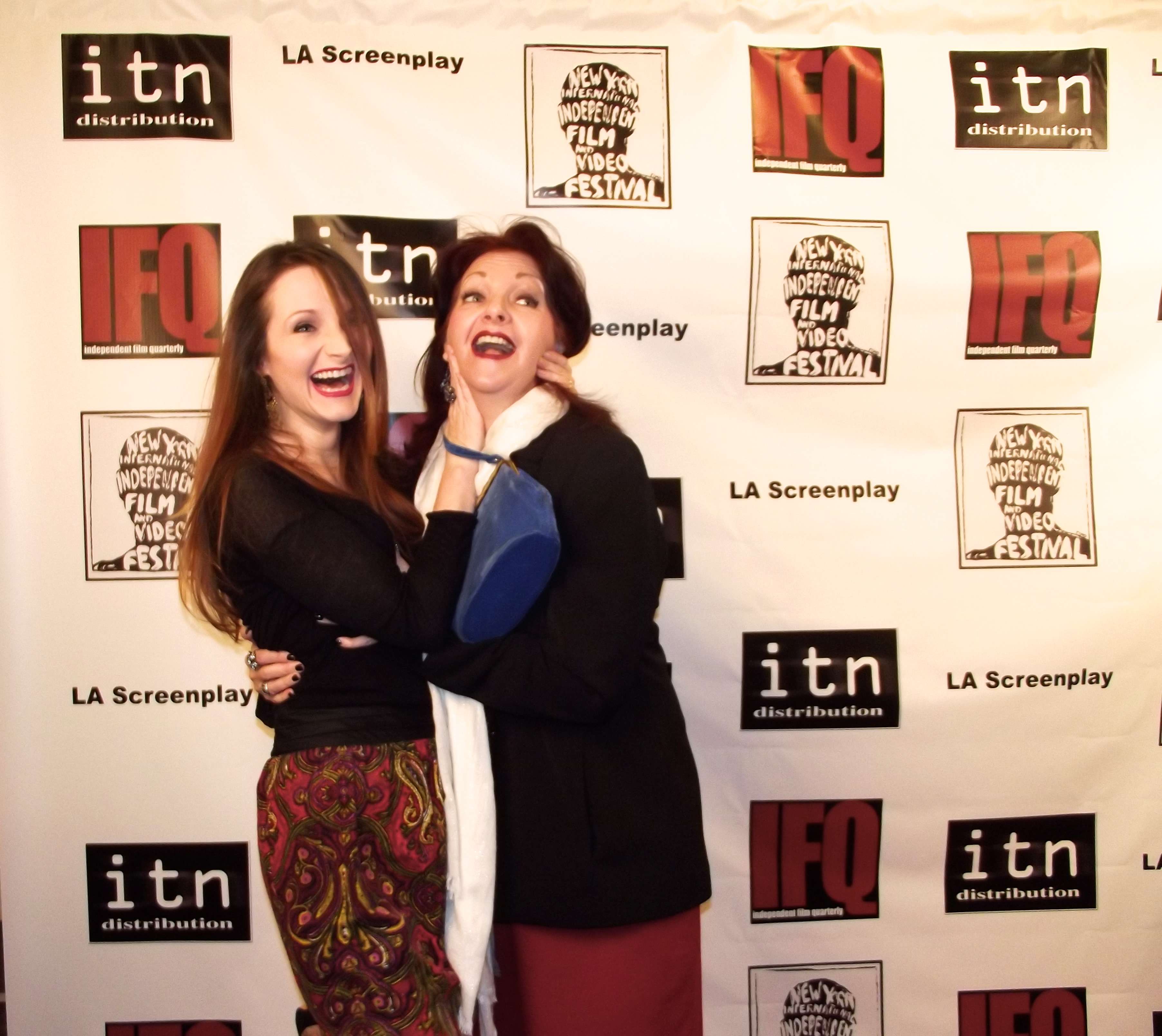 Hollis McLachlan with her mother, Lou Anna Petrucci, at the IFQ Film Festival, 2013.