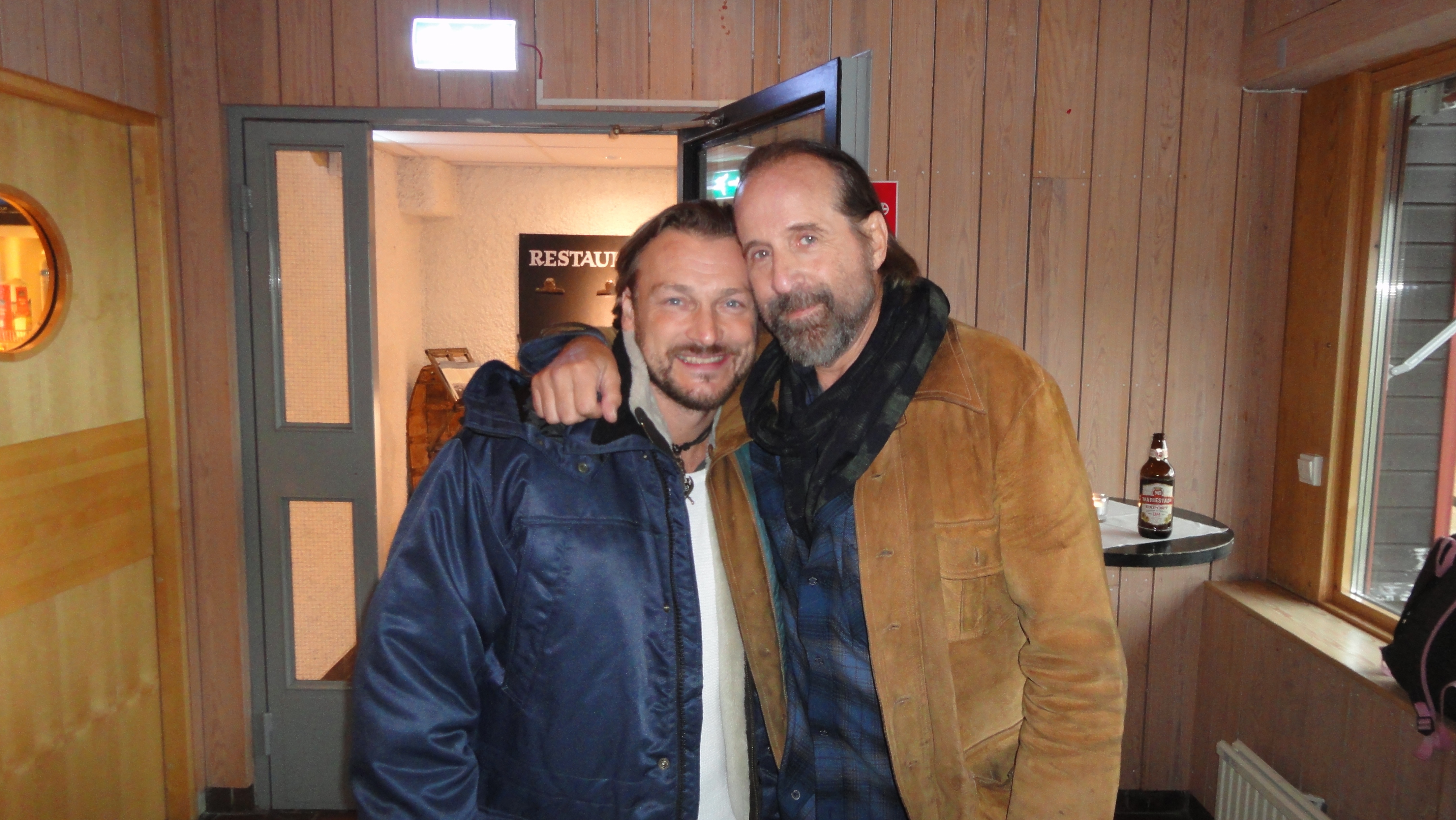 Tomas Glaving and Peter Stormare on location of Midnight Sun (TV-Series)