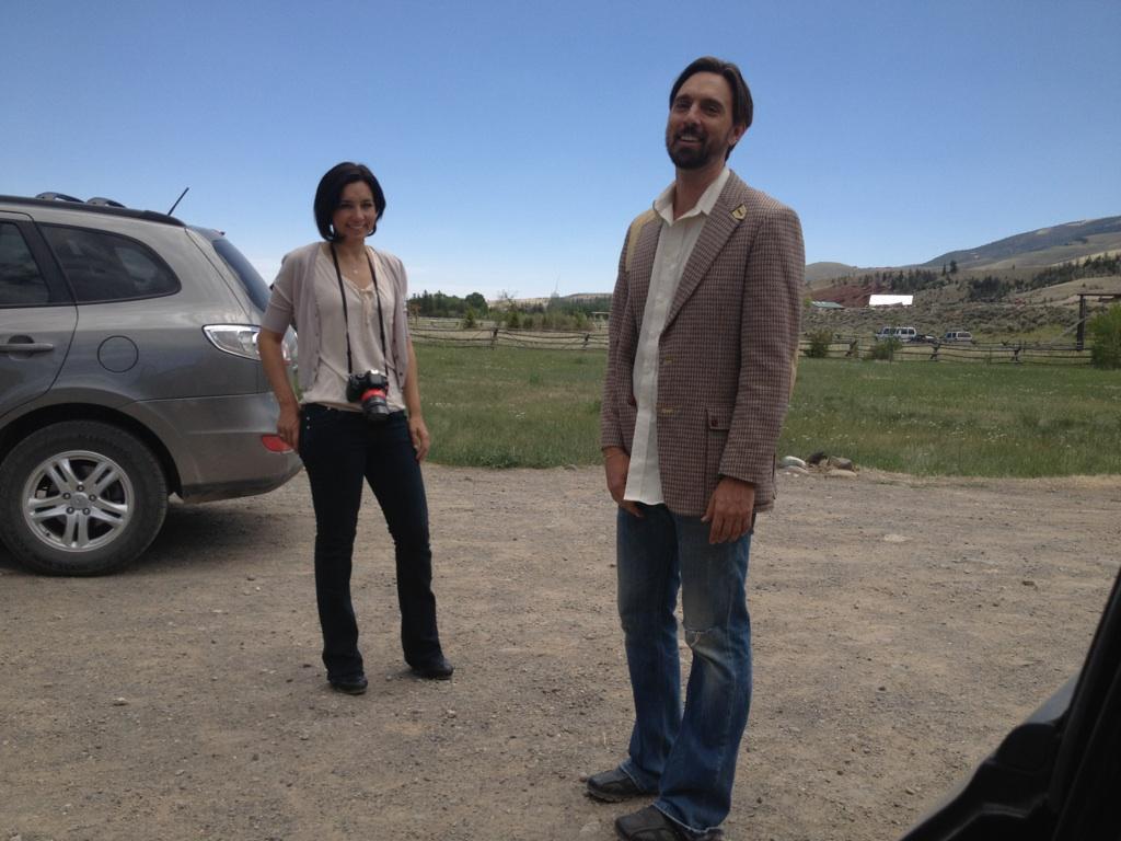 Chris with Director Zoe Quist on location with RAW CUT