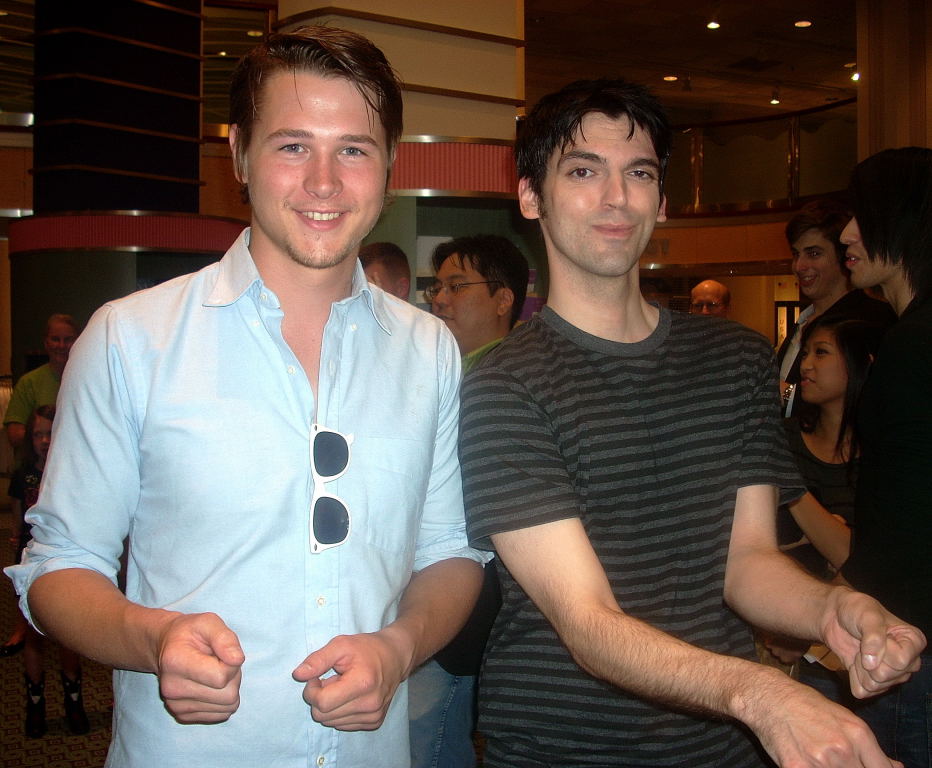 Evan King and Director Heath Gresham at the premier of 'One Happy Pier' (2011)