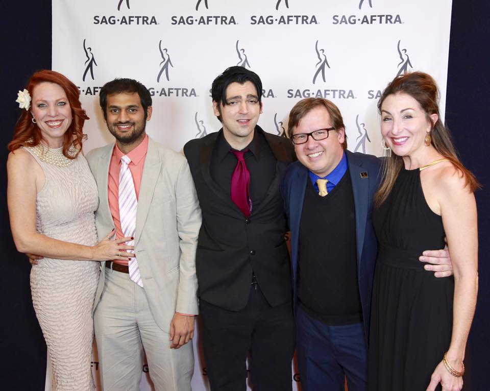 actors Liz R Graham, John Smythe, Evan King Marc Isaacs & Gina Gheller @ SAG Awards Viewing Party in Houston, TX 2015