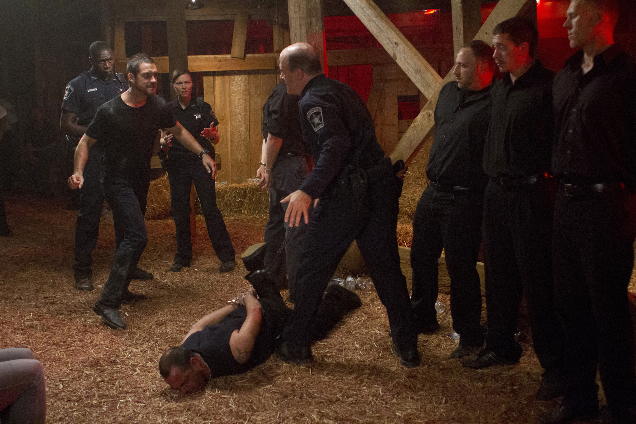 Still of Trieste Kelly Dunn, Matt Servitto, Antony Starr, Demetrius Grosse and Nelson Bonilla in Banshee (2013)