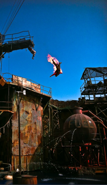 My first fire dive, Universal Studios, Water World 2011