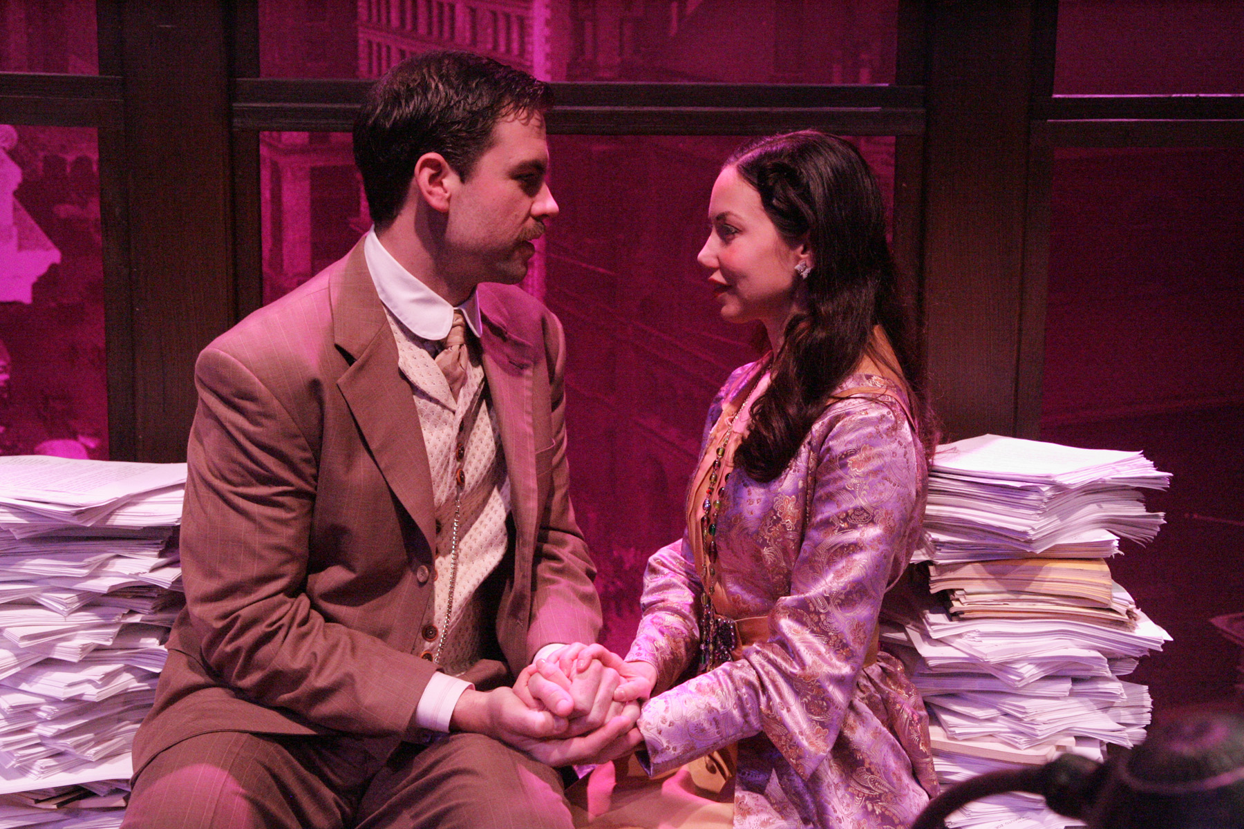 Peter Larney and Lisa Valerie Morgan in The Violet Hour.