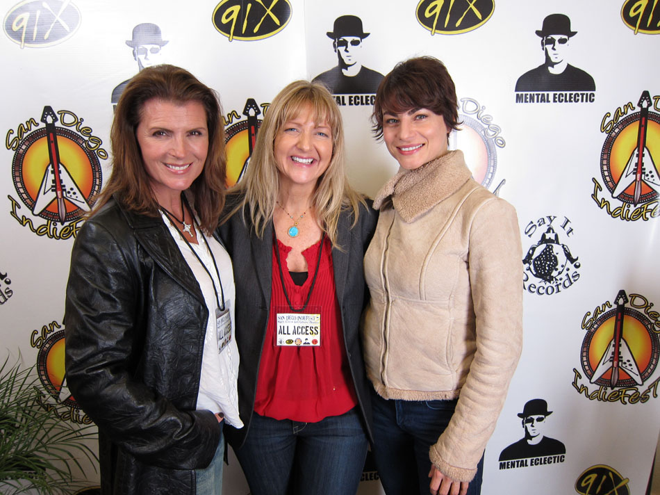 Kimberlin Brown, Director MaryLee Herrmann, and Traci Dinwiddie at the California premiere of The Necklace at San Diego IndieFest 7.