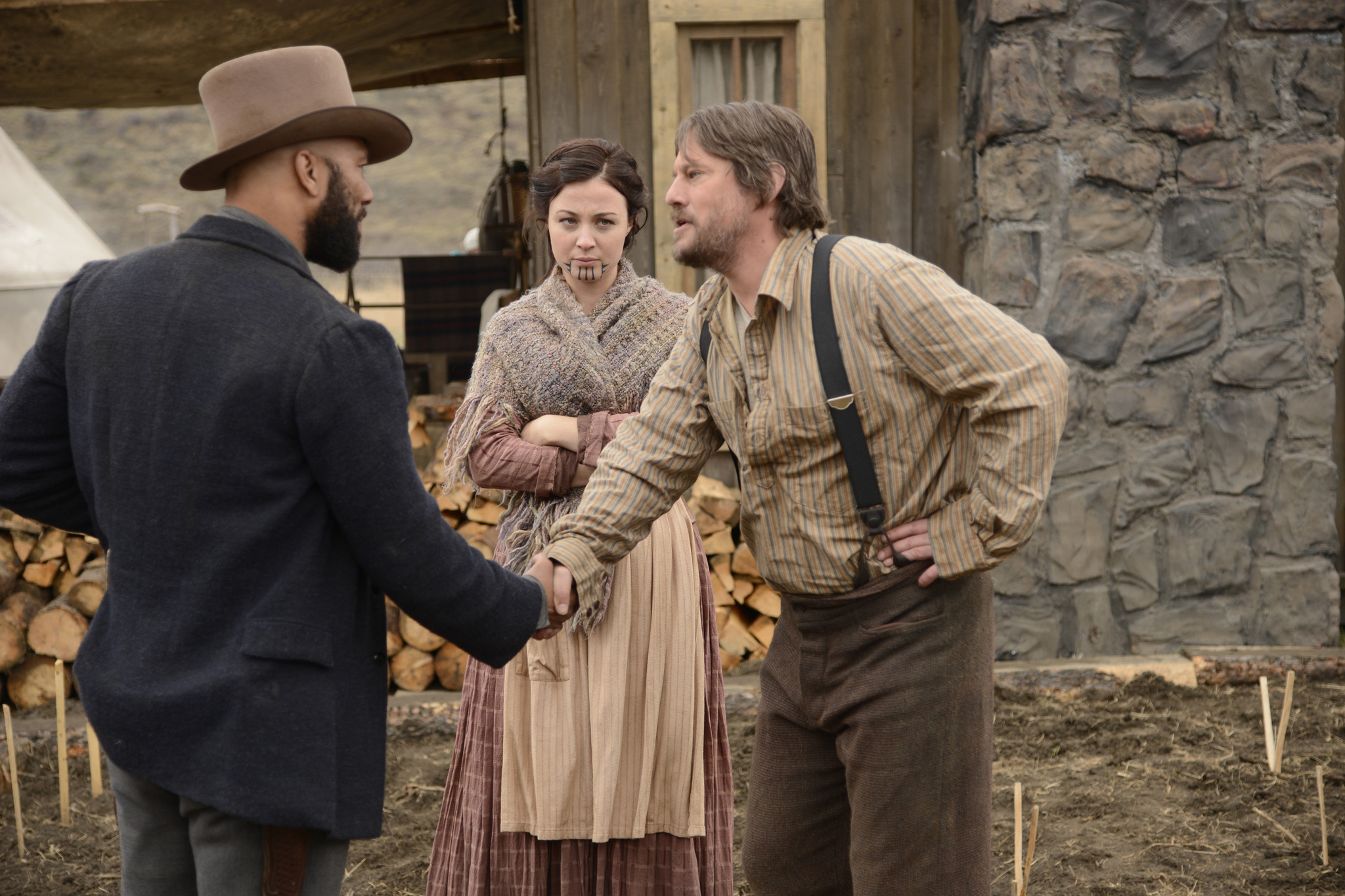 Still of Duncan Ollerenshaw and Robin McLeavy in Hell on Wheels (2011)