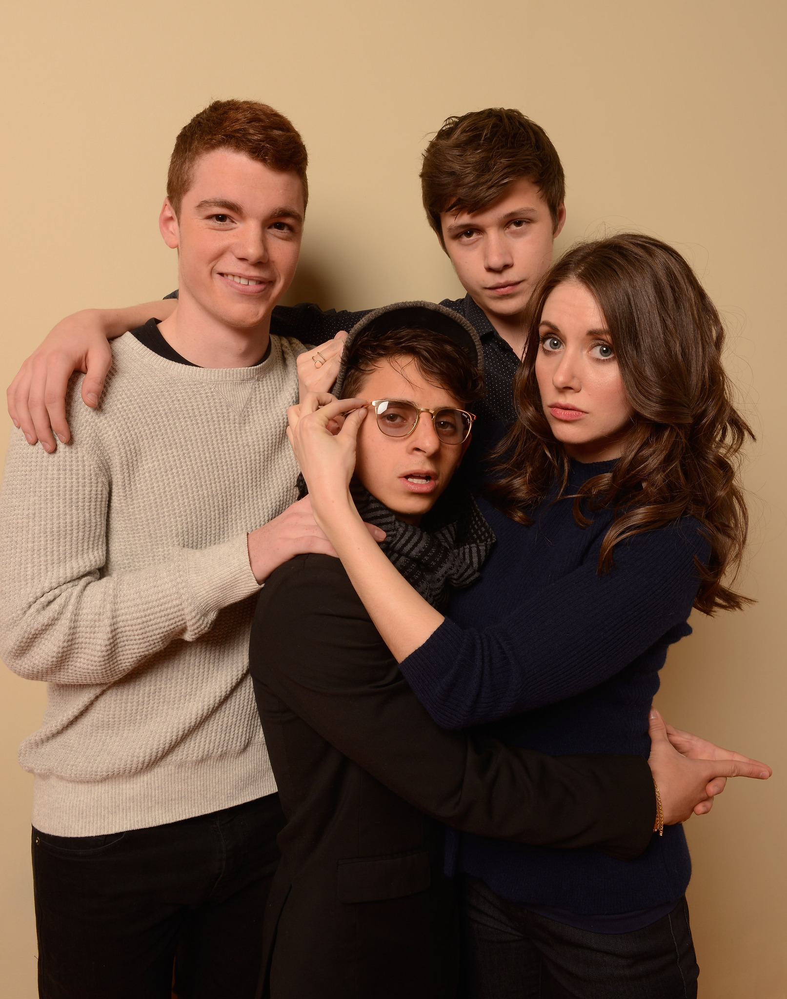 Alison Brie, Moises Arias, Gabriel Basso and Nick Robinson at event of The Kings of Summer (2013)