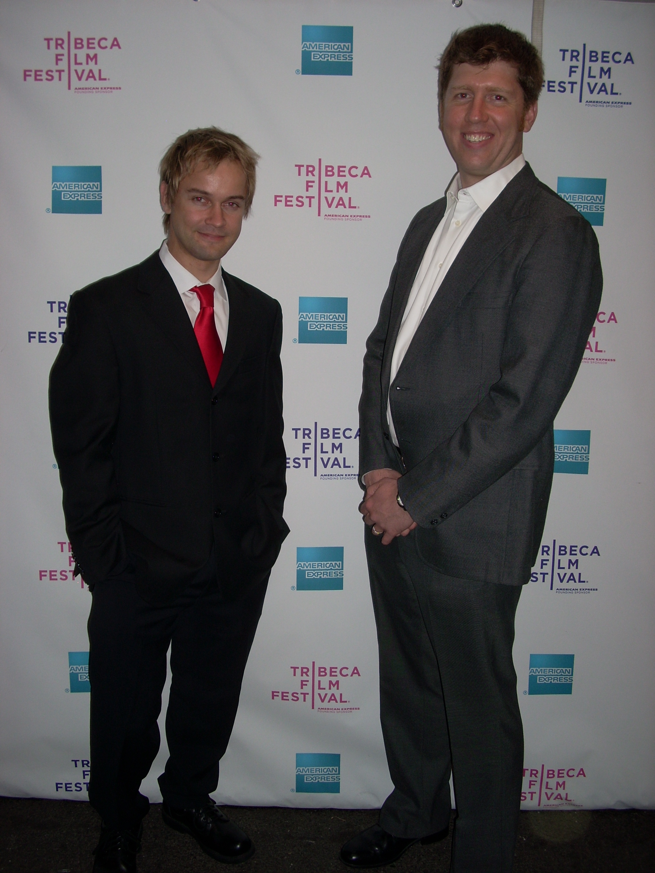 At the Tribeca Film Festival. (left to right: Andrew Lawton, Shane Tilston)