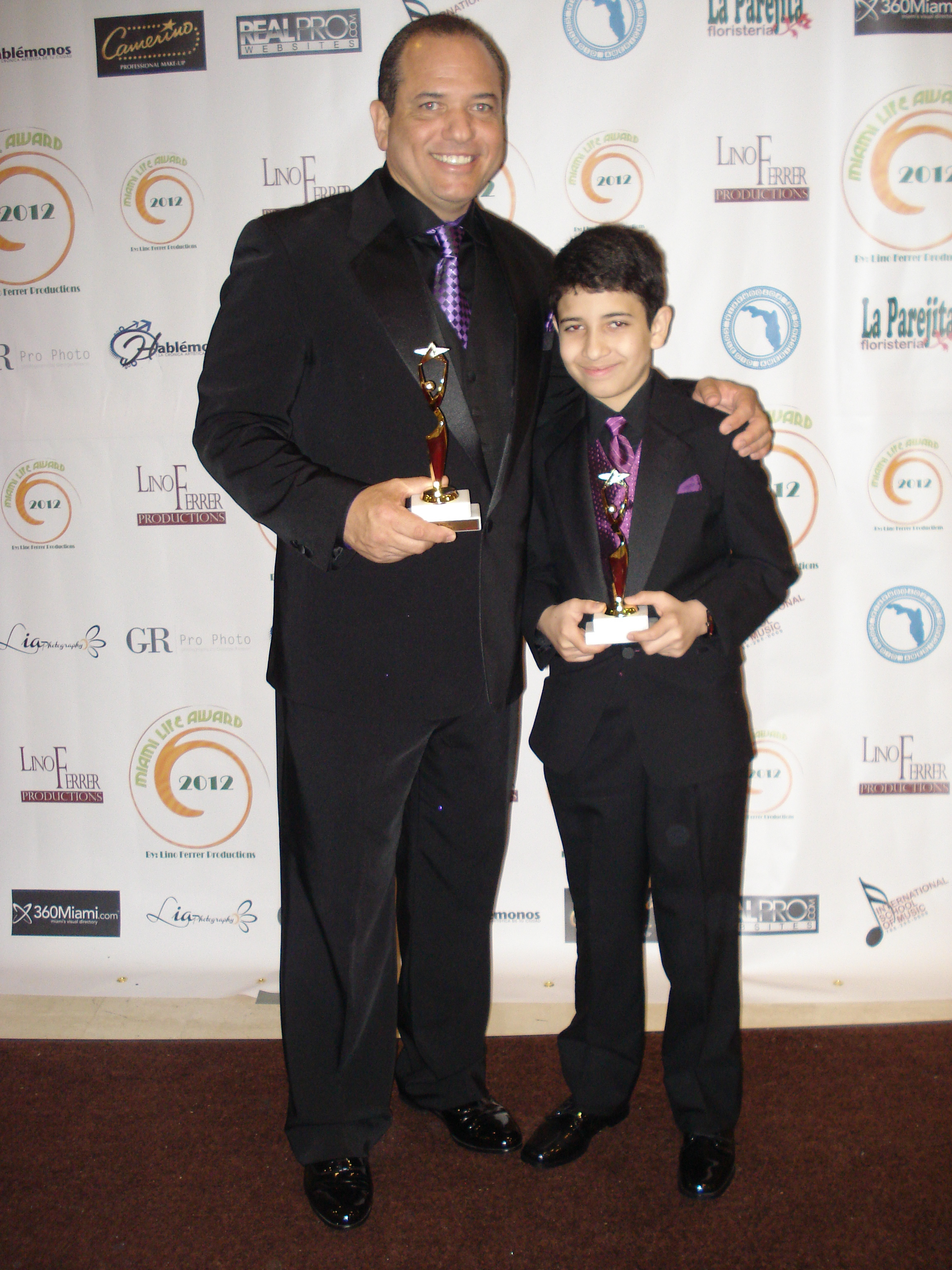 Awarded Best Actor (Sr.), & Future Star (Jr.) at the 2012 Miami Life Awards.