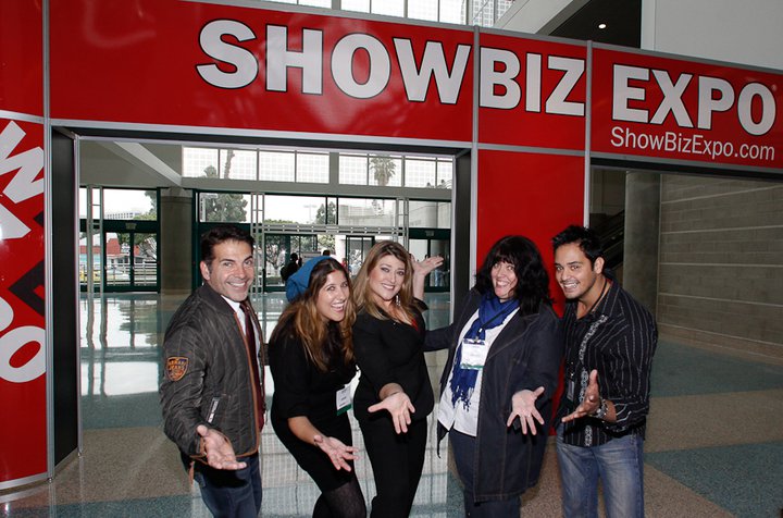 Johnny Ray Rodriguez, Maylen Calienes, Dawn Page, Diana Lesmez, Adrian Quiñonez at the Showbiz Expo in LA. We spoke in the 