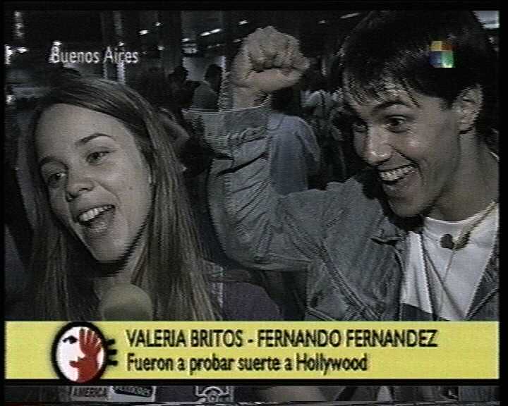 Fernando Fernandez and Argentinian Actress Valeria Britos being interview by Rumores, Argentina.