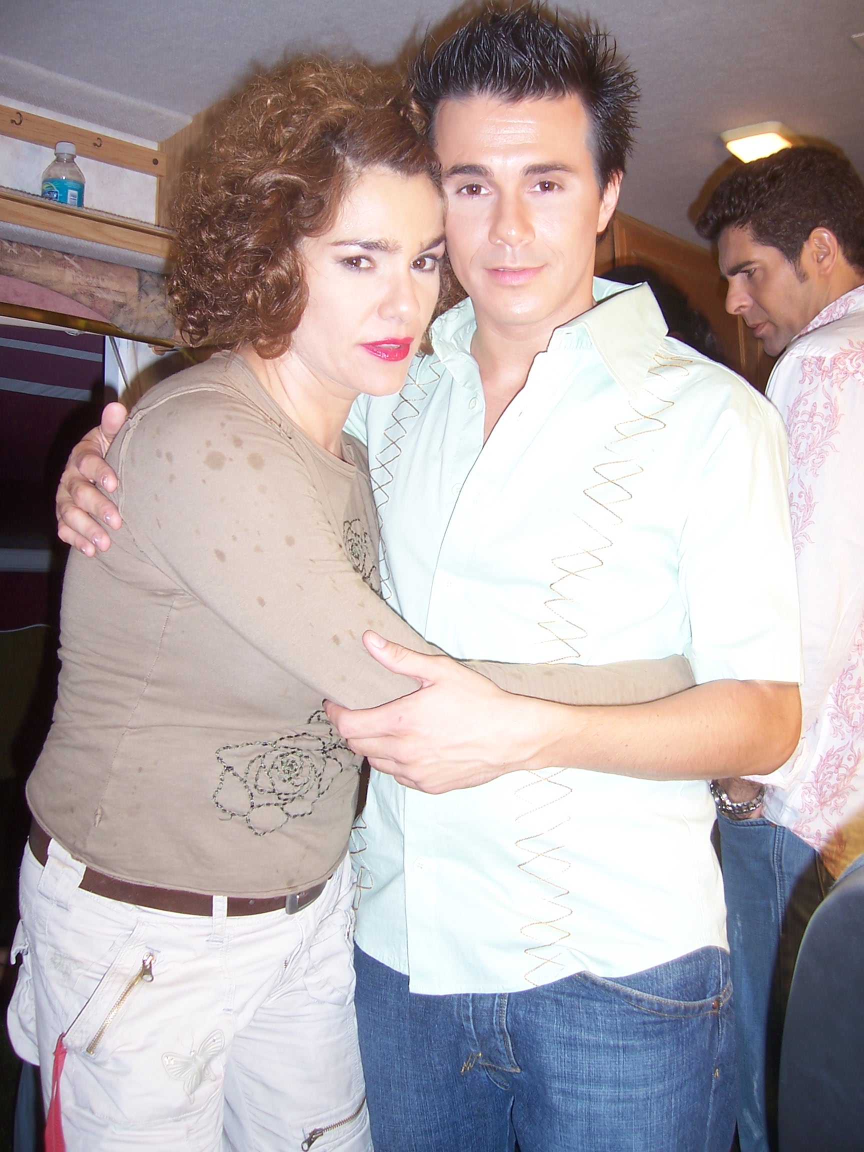 Fernando Fernandez and Mexican Actress Gabriela Roel (Backstage Desiciones Miami-Telemundo)