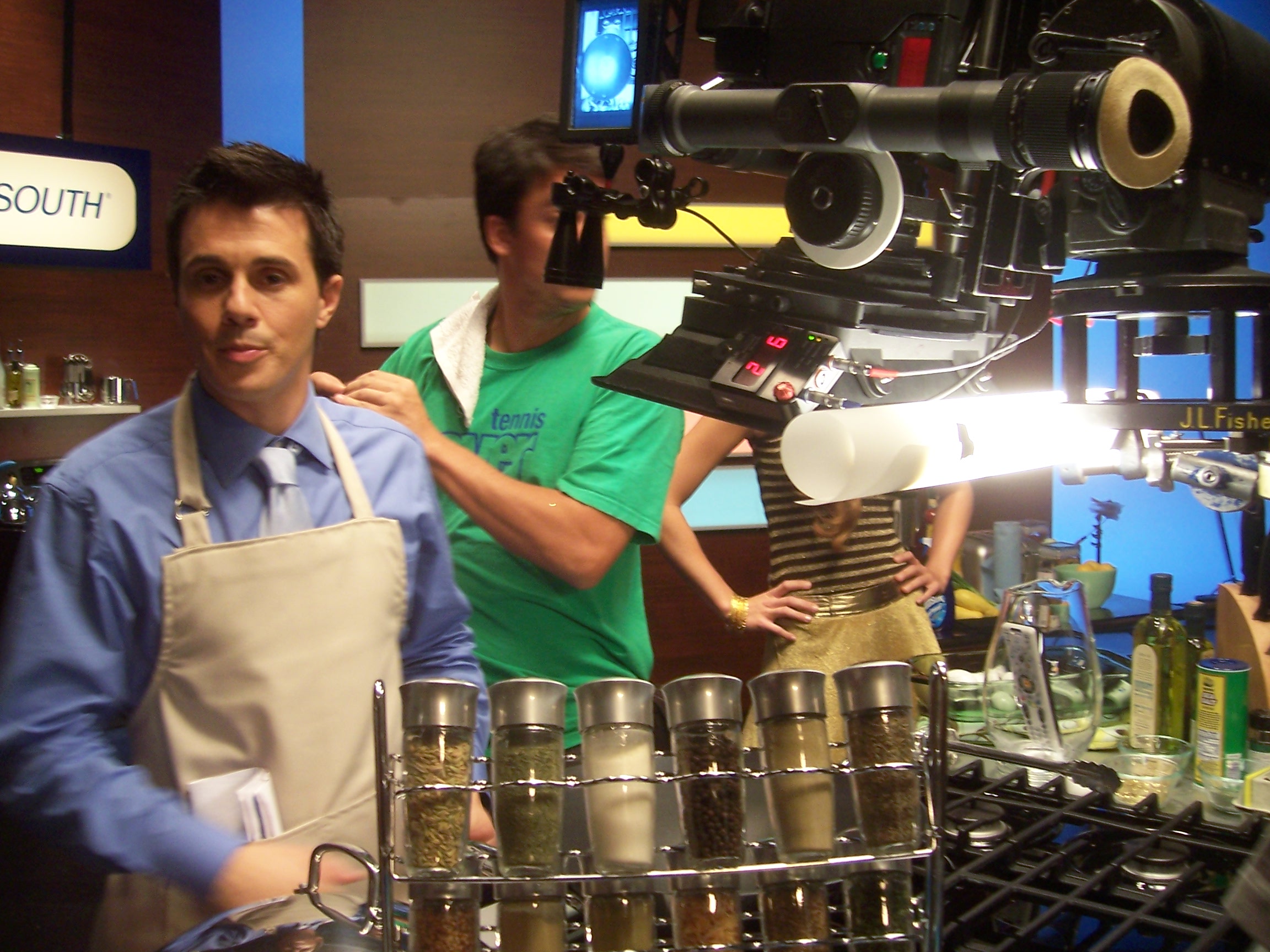 Fernando Fernandez shooting TV Commercial for Bellsouth (Miami).