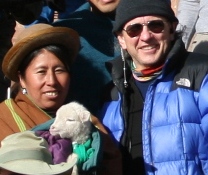 TV director Ian Stevenson directs The Discovery Channel's 'Bone Detectives', on location in Bolivia. Pictured in blue parka with local woman. More at www.ianstevenson.tv