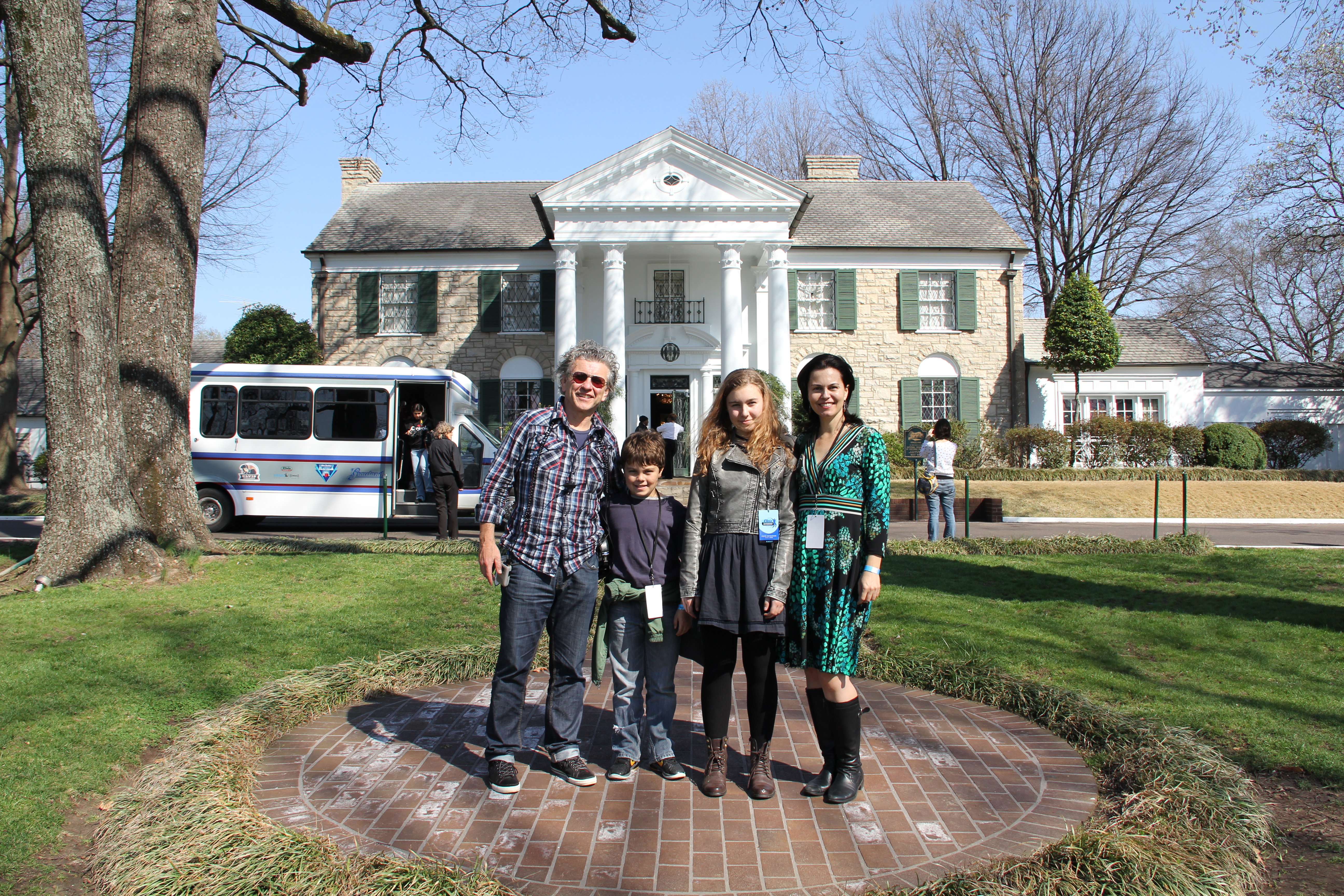 TV director Ian Stevenson, pictured with his family, on location at Graceland, Memphis, Tennessee for 'CMT's Next Superstar'. More at ianstevenson.tv