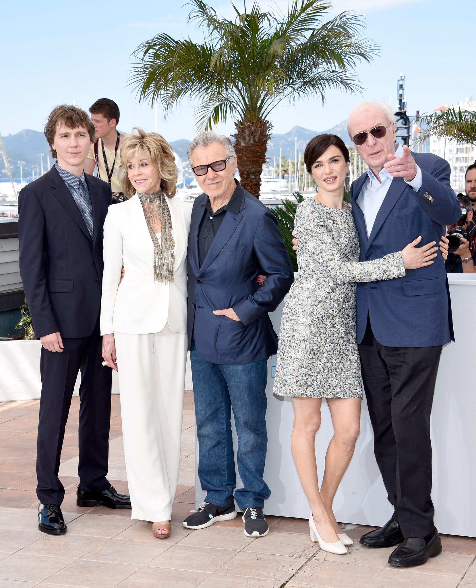 Harvey Keitel, Michael Caine, Jane Fonda, Rachel Weisz and Paul Dano at event of Jaunyste (2015)