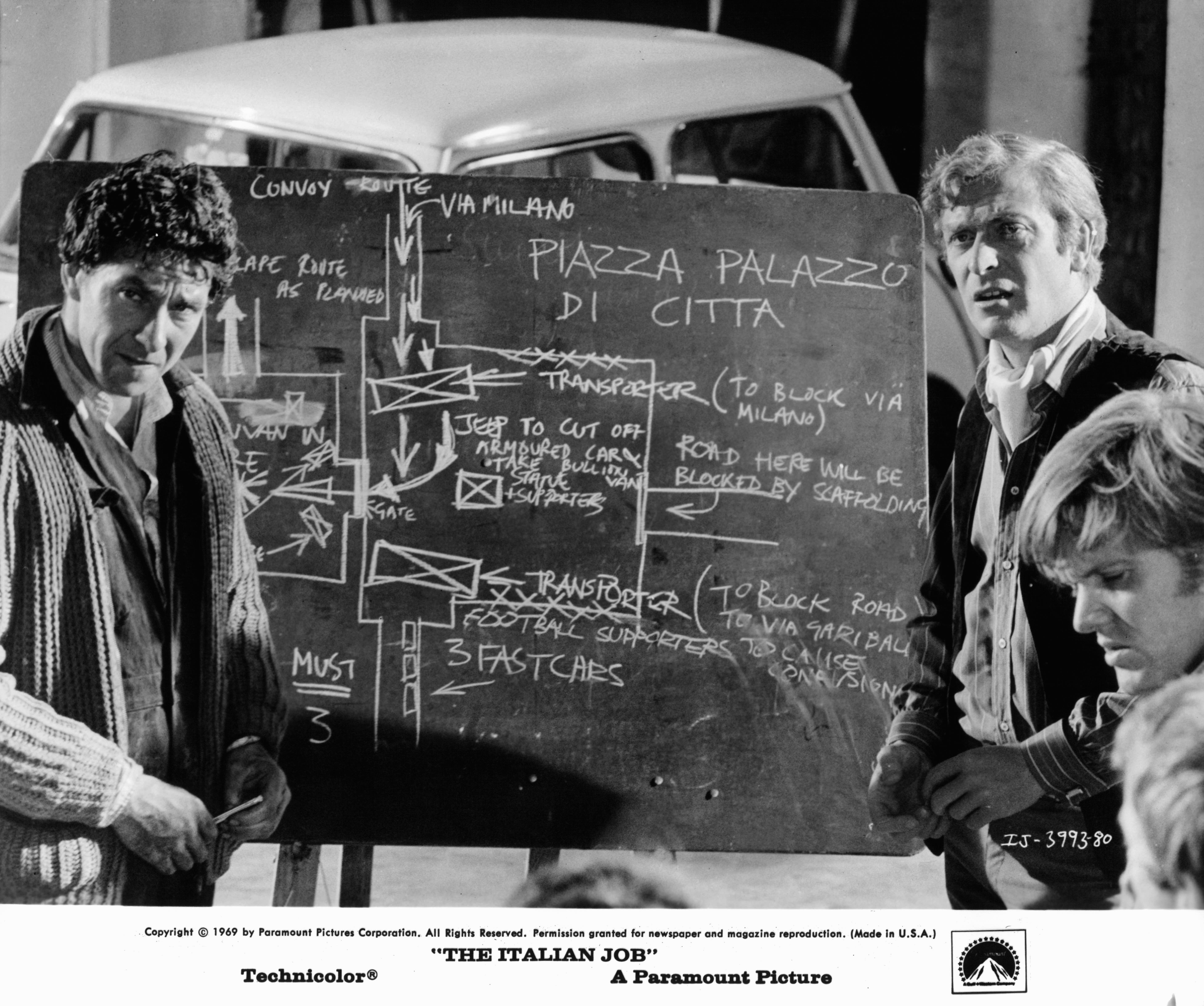 Still of Michael Caine and Tony Beckley in The Italian Job (1969)