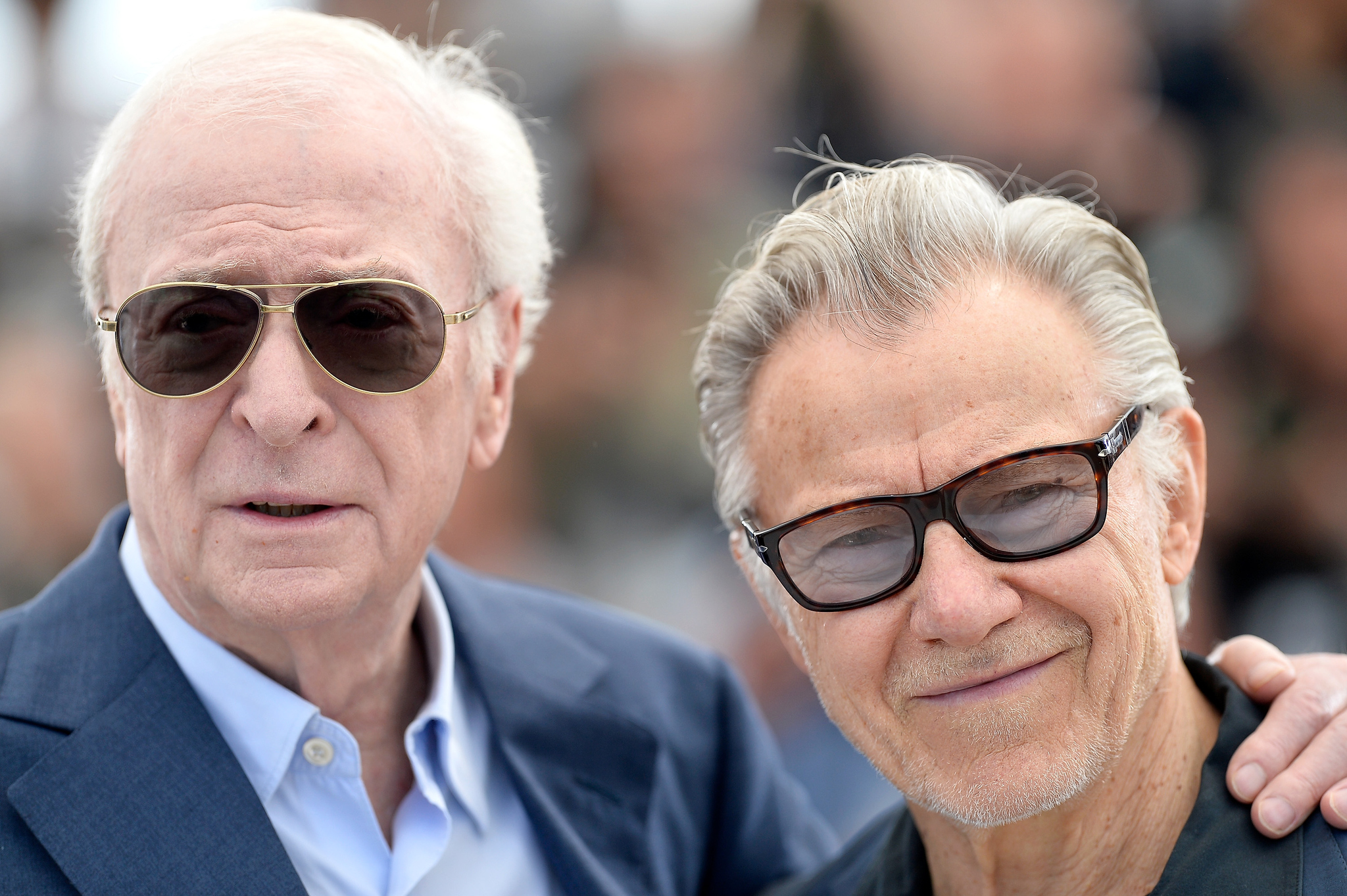 Harvey Keitel and Michael Caine at event of Jaunyste (2015)