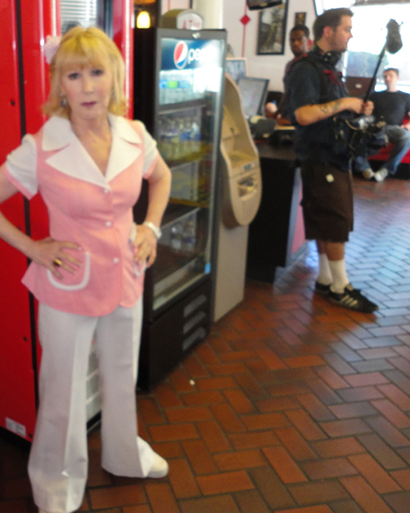 On-set of film 'Jackrabbit 29', Trish Cook in role of Terry. Oct. 2012