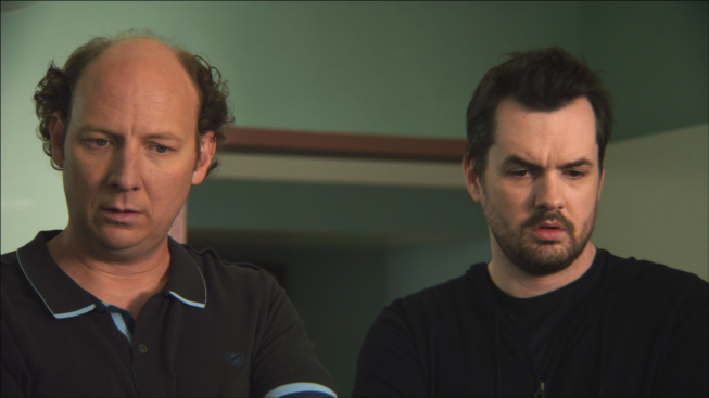 Still of Jim Jefferies and Dan Bakkedahl in Legit (2013)