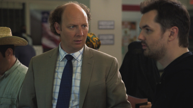 Still of Jim Jefferies and Dan Bakkedahl in Legit (2013)