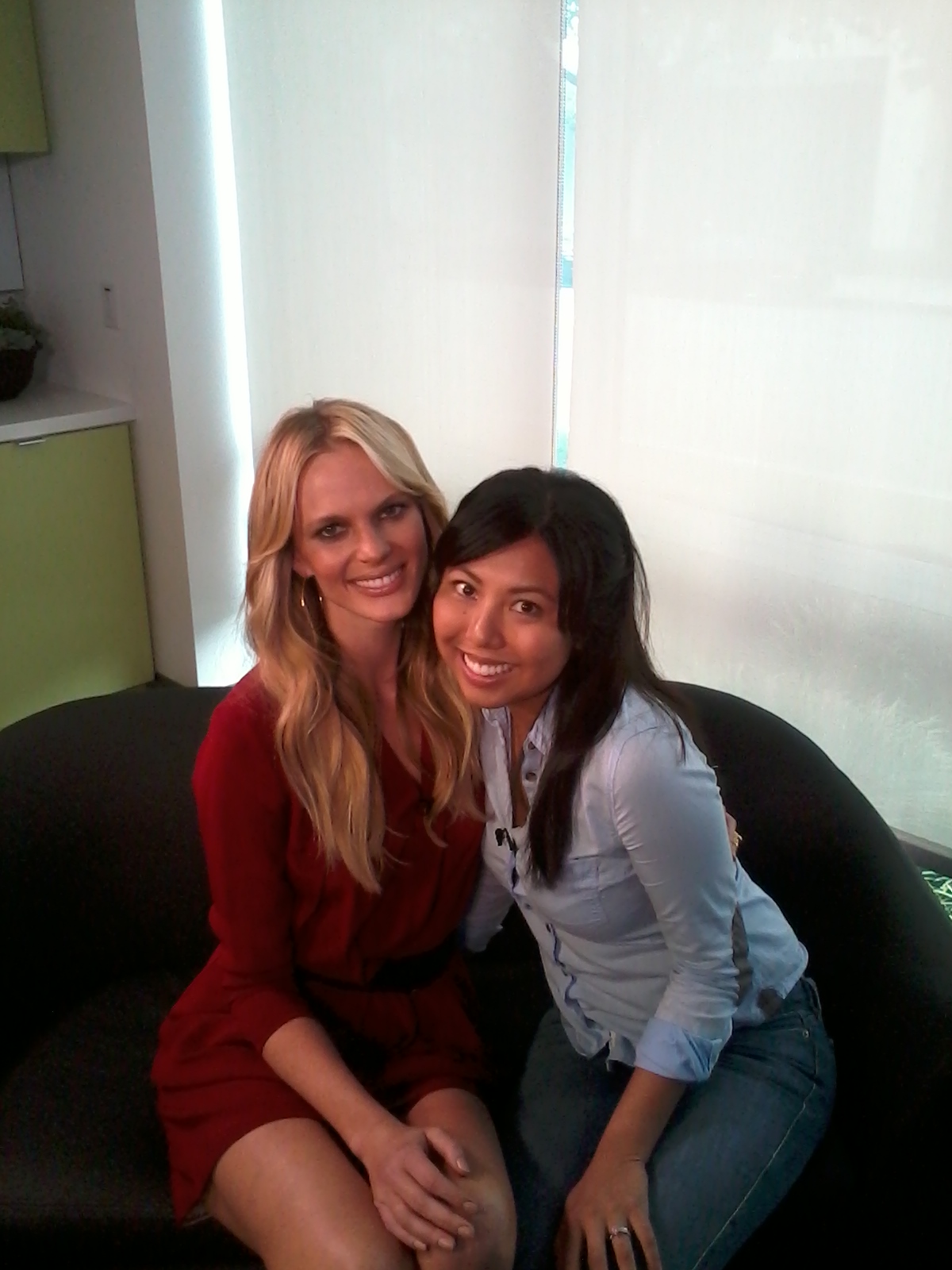 On Set at AOL Studios: Anne Vyalitsyna, Rosie Tran