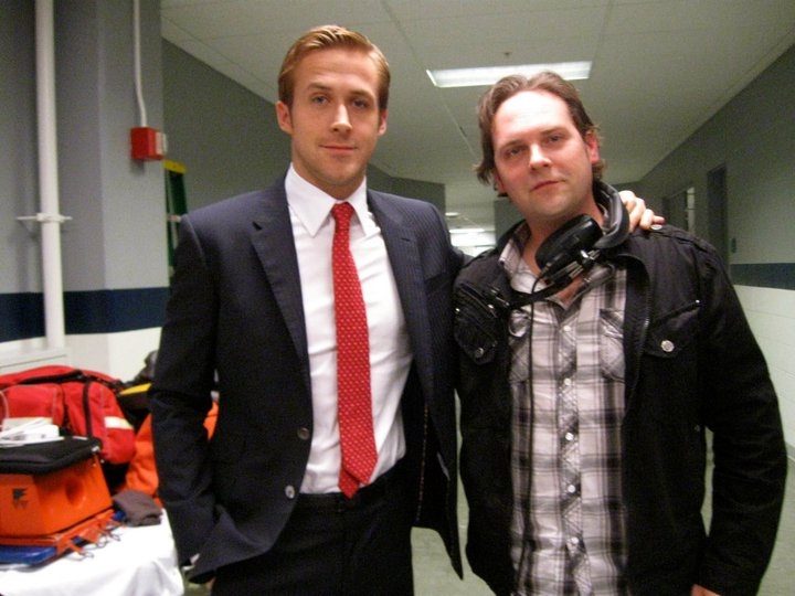 Mark Stacey White and Ryan Gosling on set of 