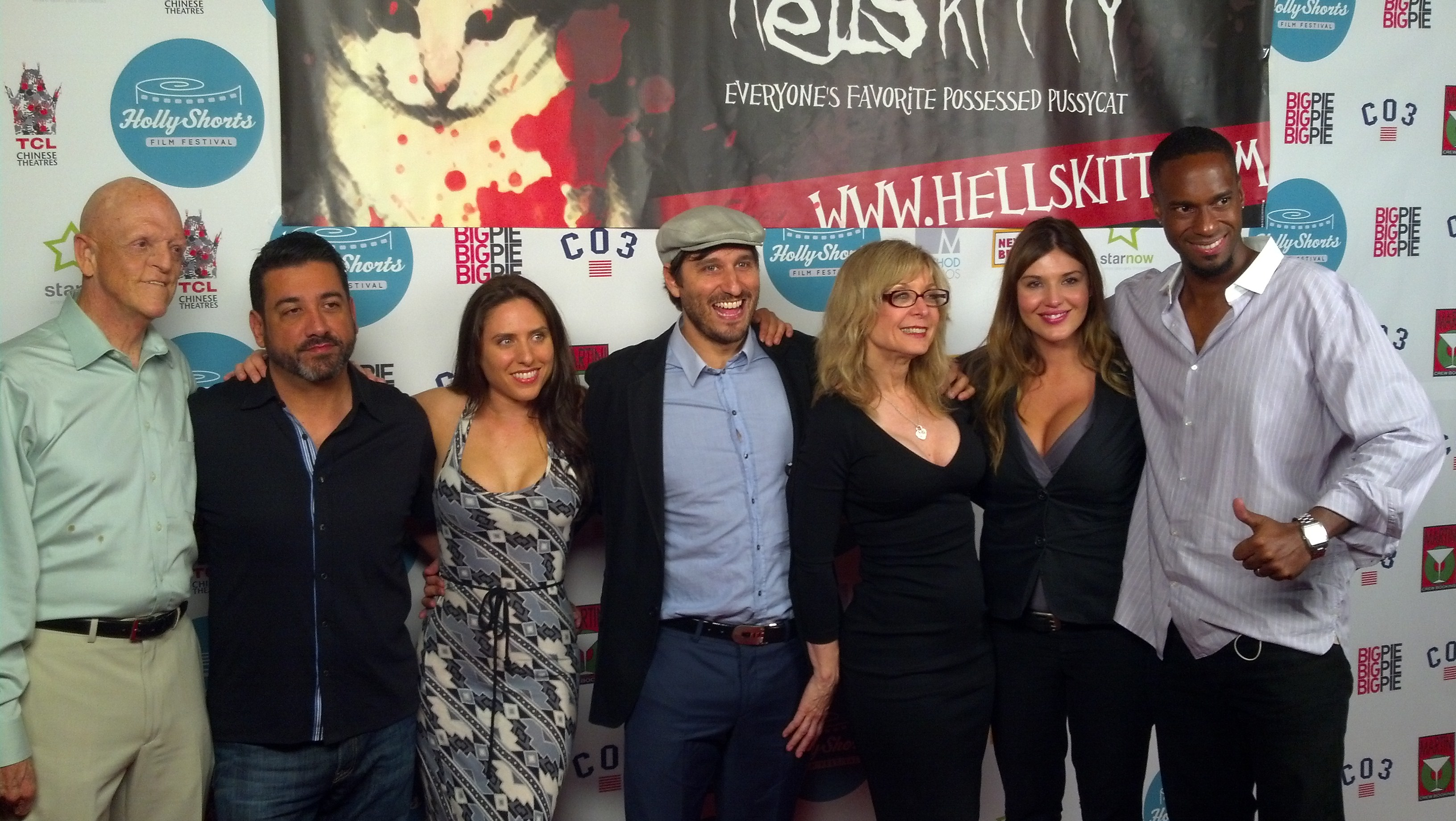 Hell's Kitty cast and director at the Chinese Theater in Hollywood