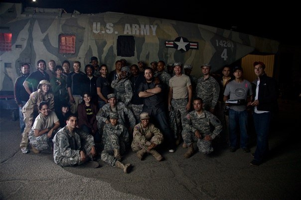 Actress Erika Sabel Flores with cast and crew from Battle Buddy