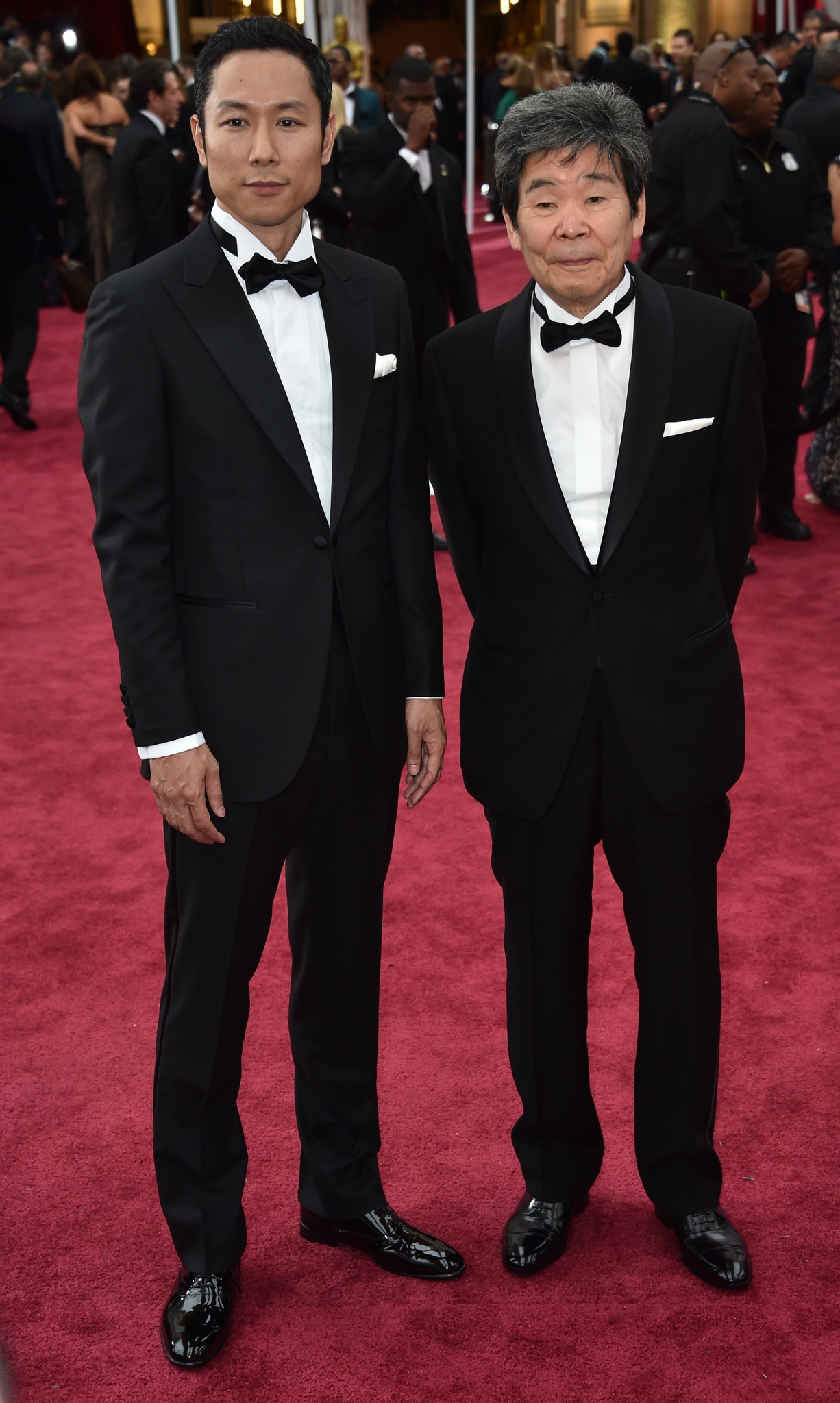 Isao Takahata and Yoshiaki Nishimura at event of The Oscars (2015)