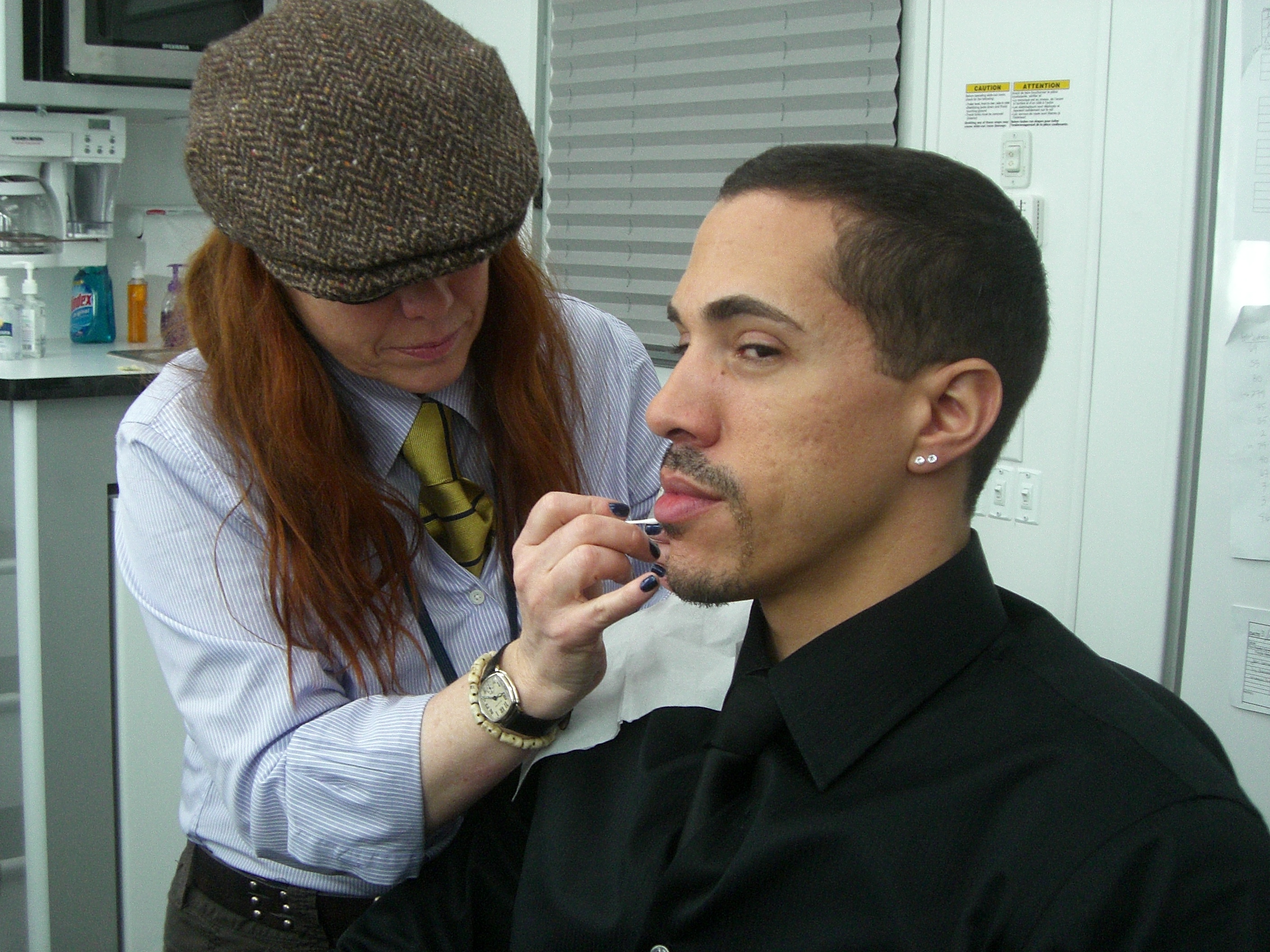 2 hours in the makeup chair to put on my 'stache, hair by hair of course. ABC pilot, See Kate Run.