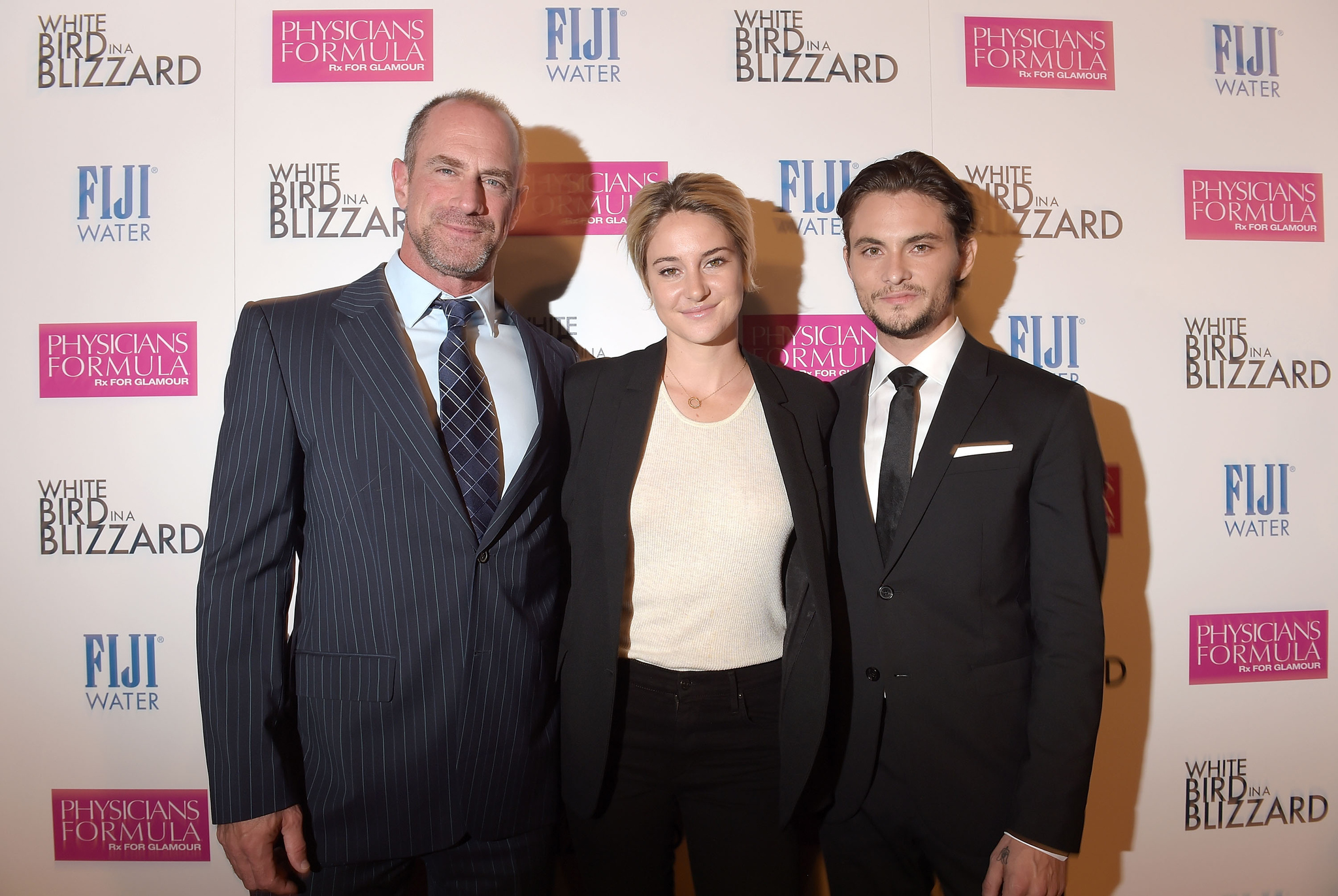 Christopher Meloni, Shailene Woodley and Shiloh Fernandez at event of White Bird in a Blizzard (2014)
