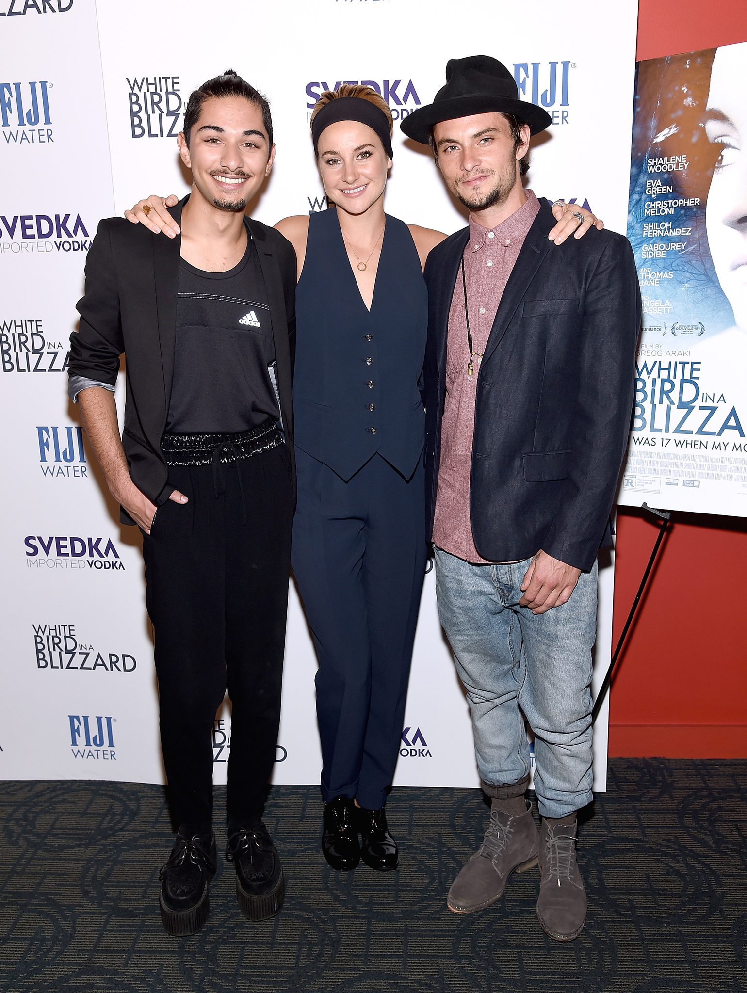 Shailene Woodley, Mark Indelicato and Shiloh Fernandez at event of White Bird in a Blizzard (2014)